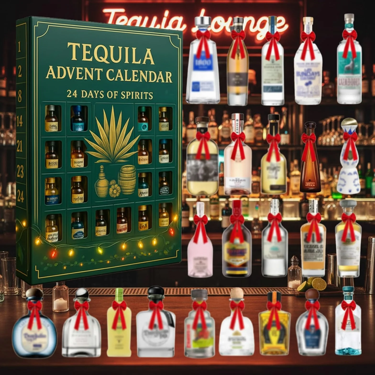 Kalendarz adwentowy Tequila, 24 dni duchów, kalendarz adwentowy 2025, każde drzwi otwierają nową niespodziankę, od wyraźnego blancos po postarzane anejo, odliczanie do Bożego Narodzenia