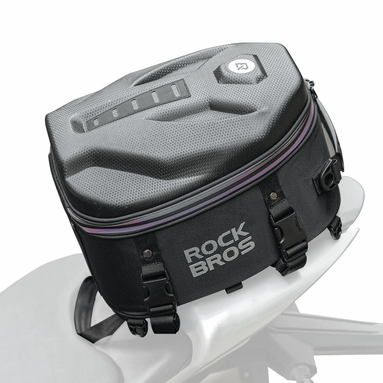 ROCKBROS Torba Na Tylne Siedzenie Motocyklowe Torba Na Siedzenie, 12,5 L Torba Na Bagaż Motocyklowy Plecak Z Paskami Wodoodporna Torba Motocyklowa Z Pokrowcem Przeciwdeszczowym Do Przechowywania