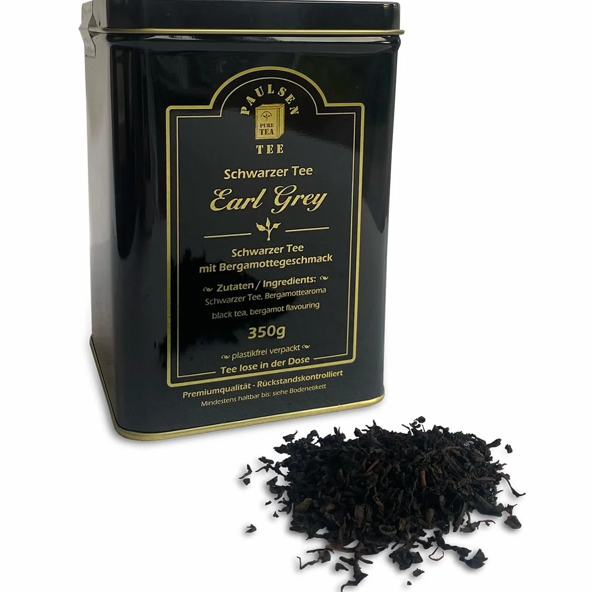 Earl Grey, Paulsen czarna herbata z aromatem bergamotki 350g w pudełku nadającym się do kontaktu z żywnością