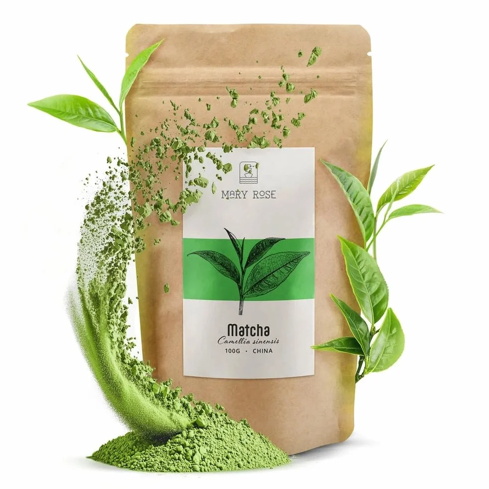 Mary Rose herbata zielona Matcha | Zielona herbata matcha | Zielona herbata w sproszkowanej formie | Źródło teiny | Naturalne pobudzenie | 100g