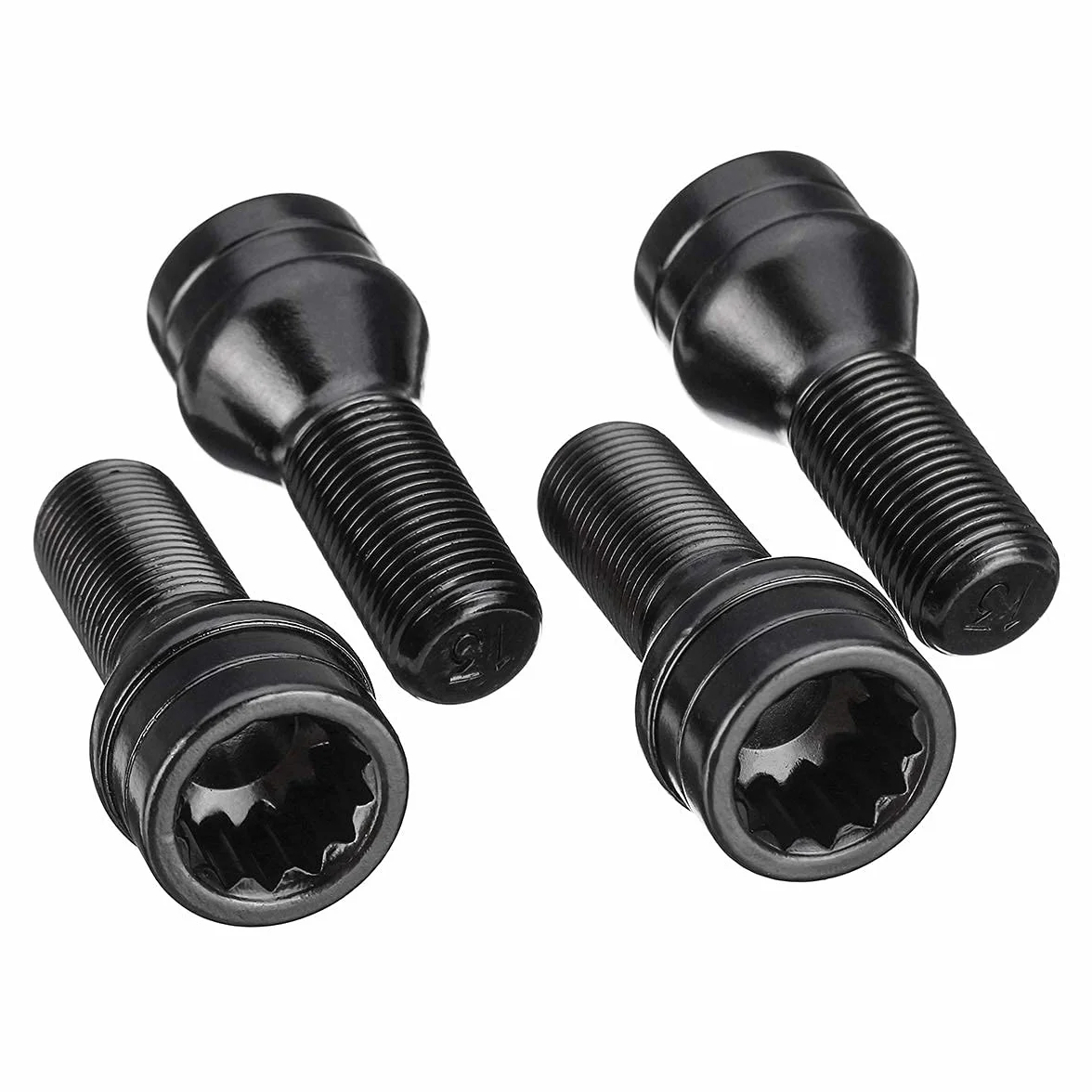 Viviance M14 x 1,25 Śruby blokujące koła Nakrętka uchwytu Czarny + Klucz do BMW Mini R54 R55 R56 R57 R58 R59 R60 F55 F56 F57 BMW 1 2 3 4 5 6 7 Series X1 3 5 6 6