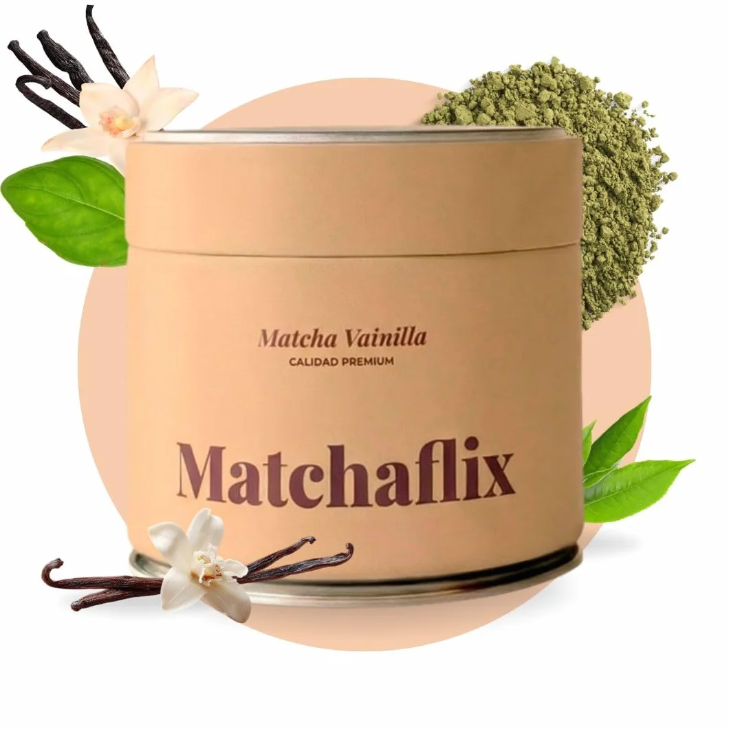 Matchaflix | Matcha Premium Smak Wanilii Herbata (100 g) | Herbata Natychmiastowa | Healthy | Green Drink