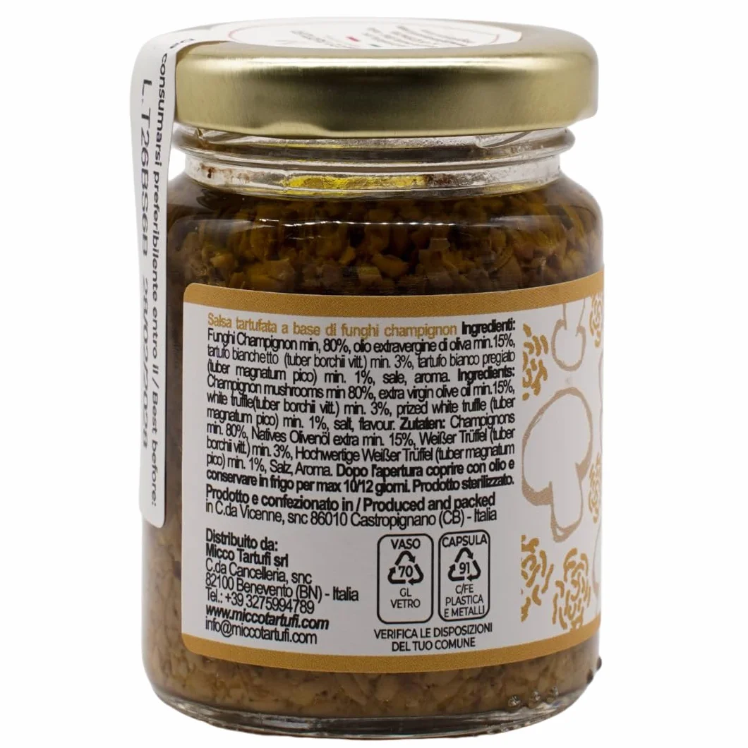 Biały sos truflowy (Tuber Magnatum Pico) – 80 g – gotowy do użycia – Gourmet – Made in Italy