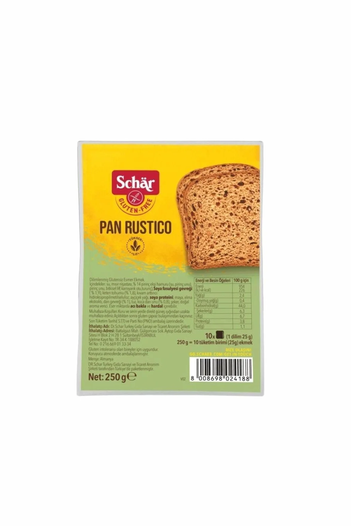 SCHAR Pan Rustico chleb wiejski bezglutenowy 250g