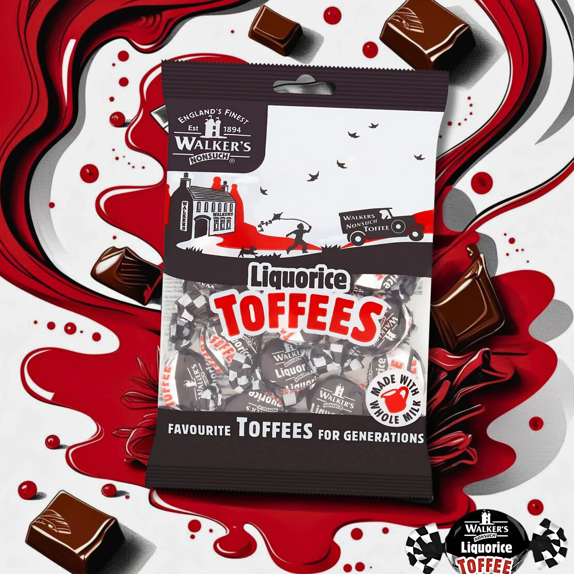 Walkers Nonsuch Lukrecja w luksusowym karmelu (150 g) - Opakowanie 2 szt