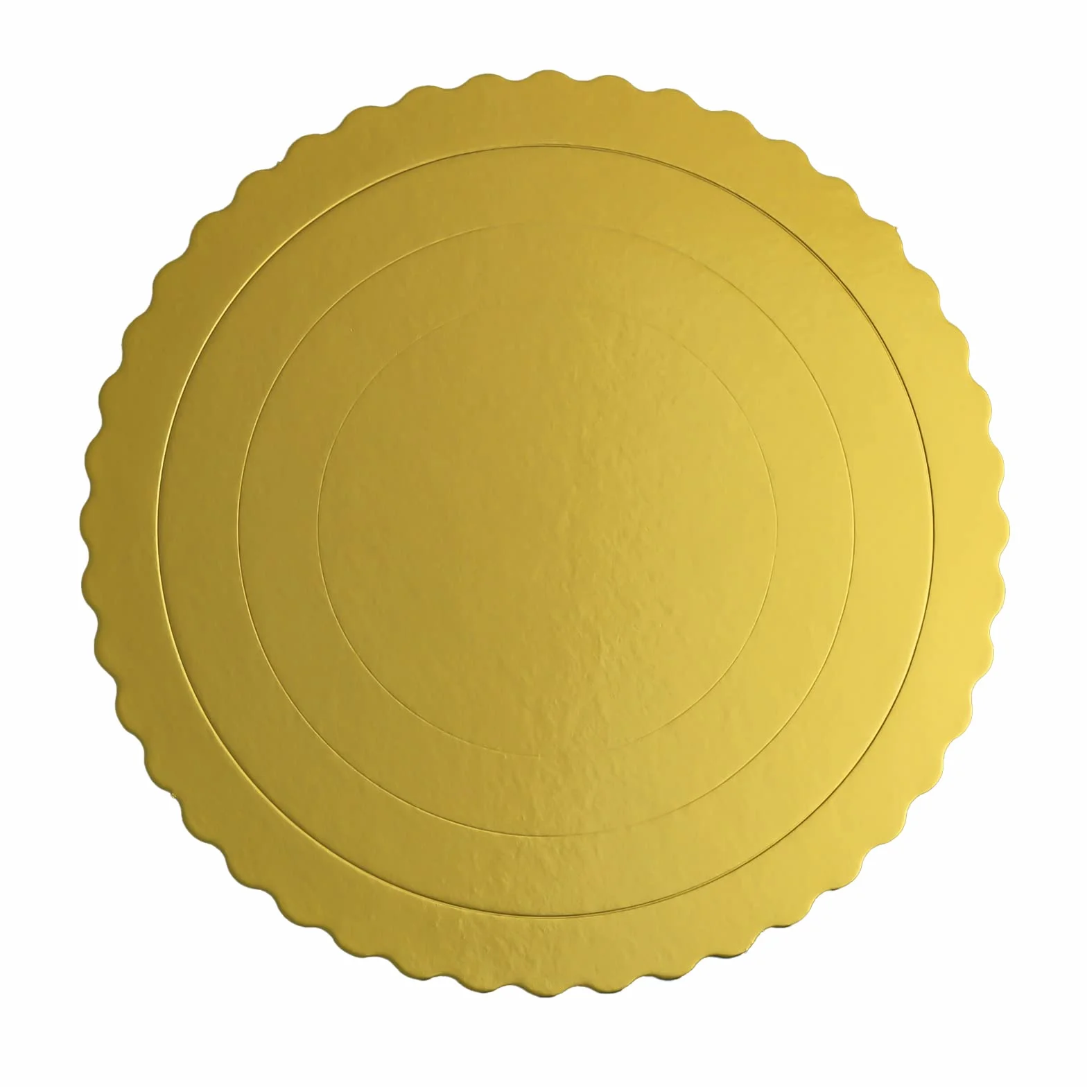 Cake Drum Gold Biały Papierowy Cake Board Ø 20 cm 10 sztuk
