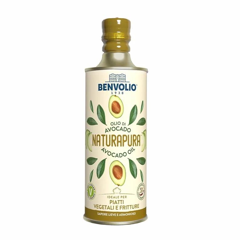 BENVOLIO Odorowany Olej z Awokado Naturapura 500 ml Do Sałatek Gotowania Smażenia Wysoki Punkt Dymienia