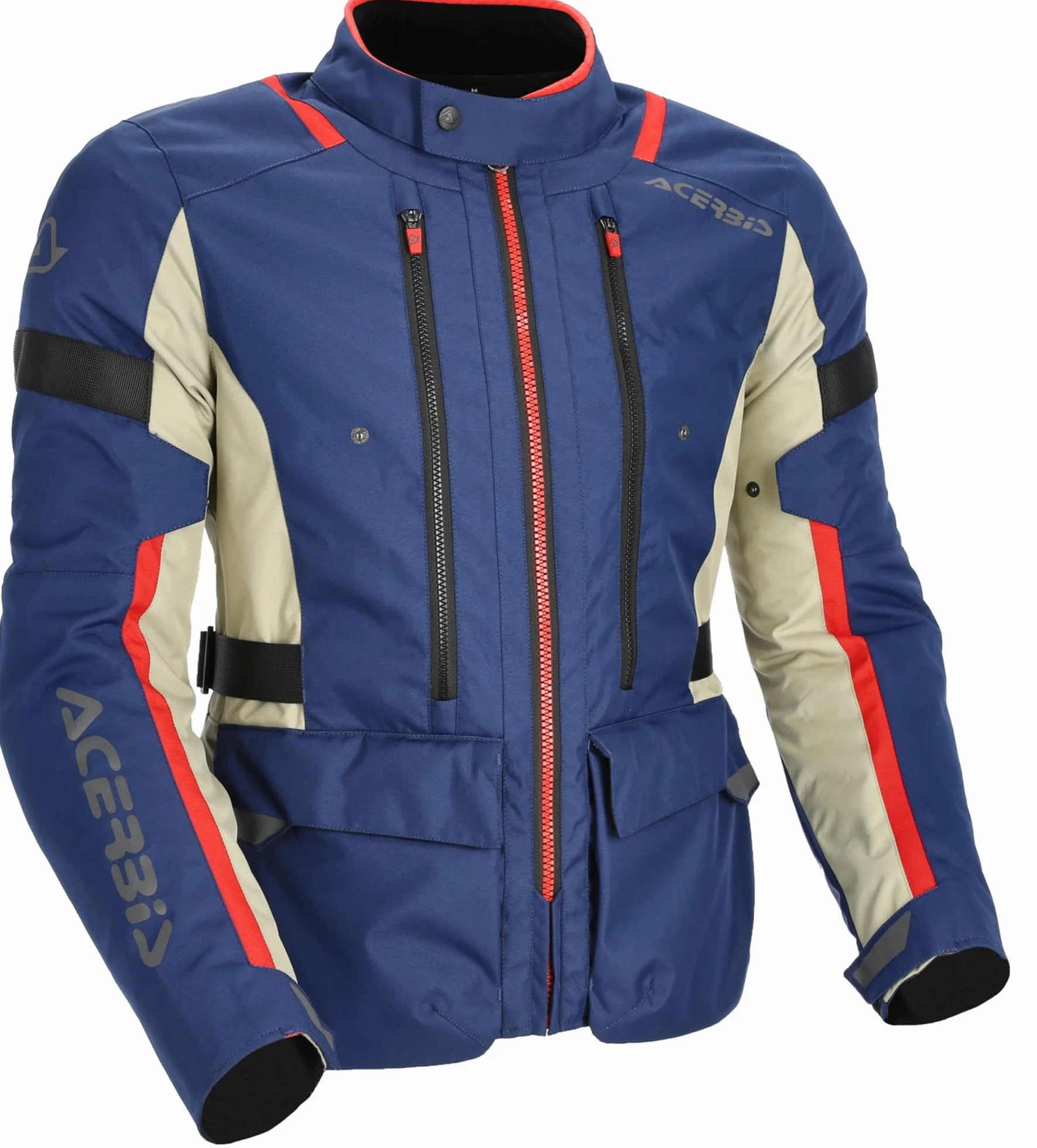 Acerbis X-Travel 2.0 Kurtka tekstylna motocyklowa, niebieski/czerwony, L