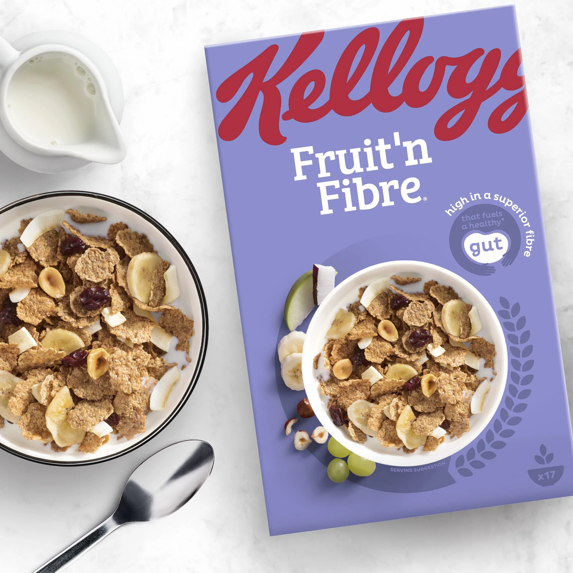 Kellogg's Fruit 'n Fibre śniadaniowe pudełko na płatki śniadaniowe, 700 g