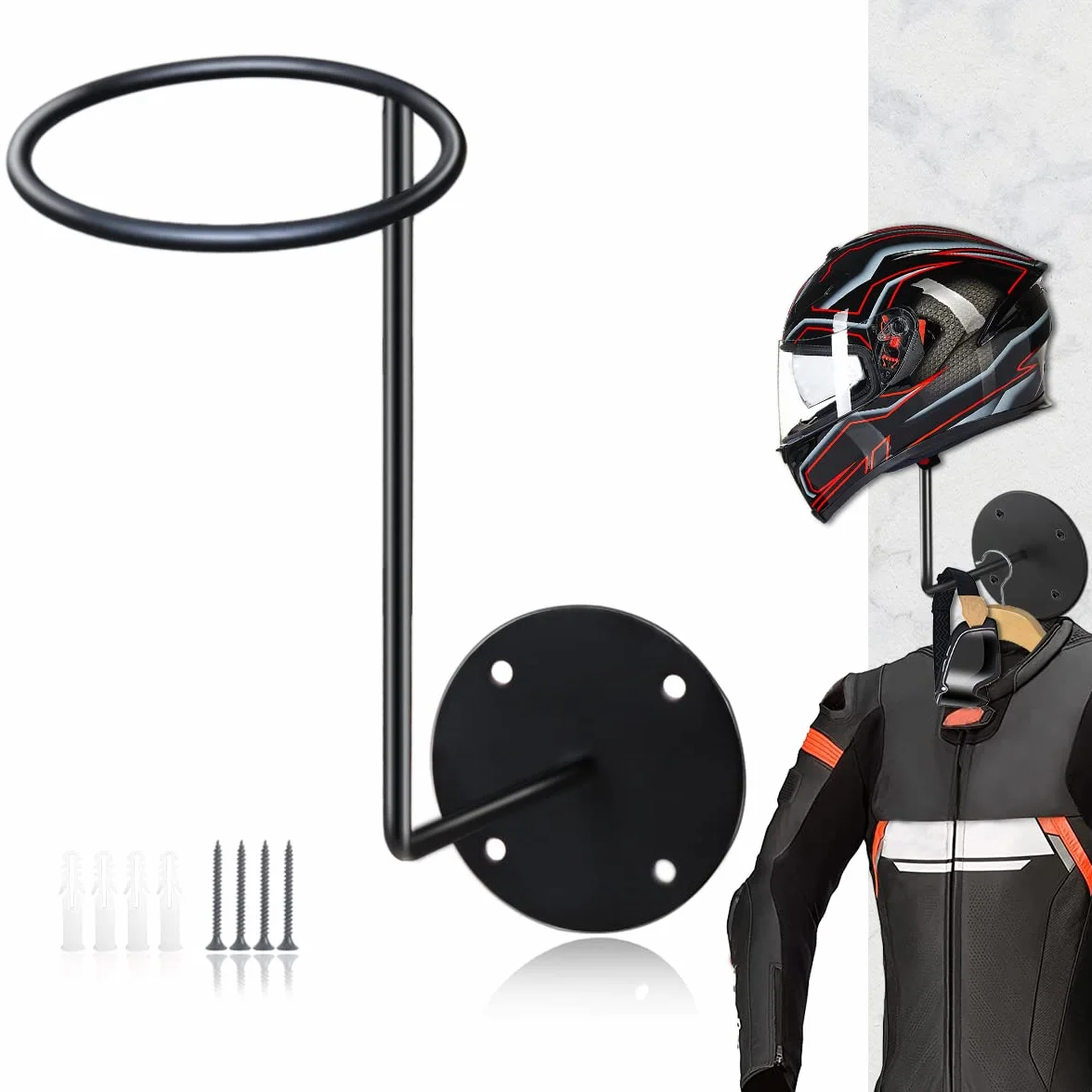HAINANSTRY Akcesoria motocyklowe, HAINABC uchwyt na kask wieszak na kask wieszak ścienny hak na płaszcze, czapki, ulepszony