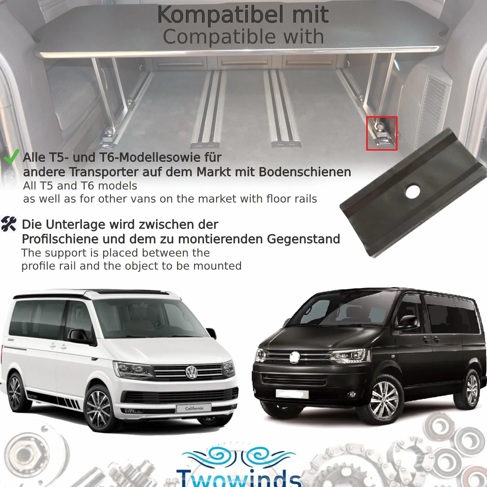 Twowinds – 4 x instrukcja obsługi Multiflexboard T5 T6 Transporter California