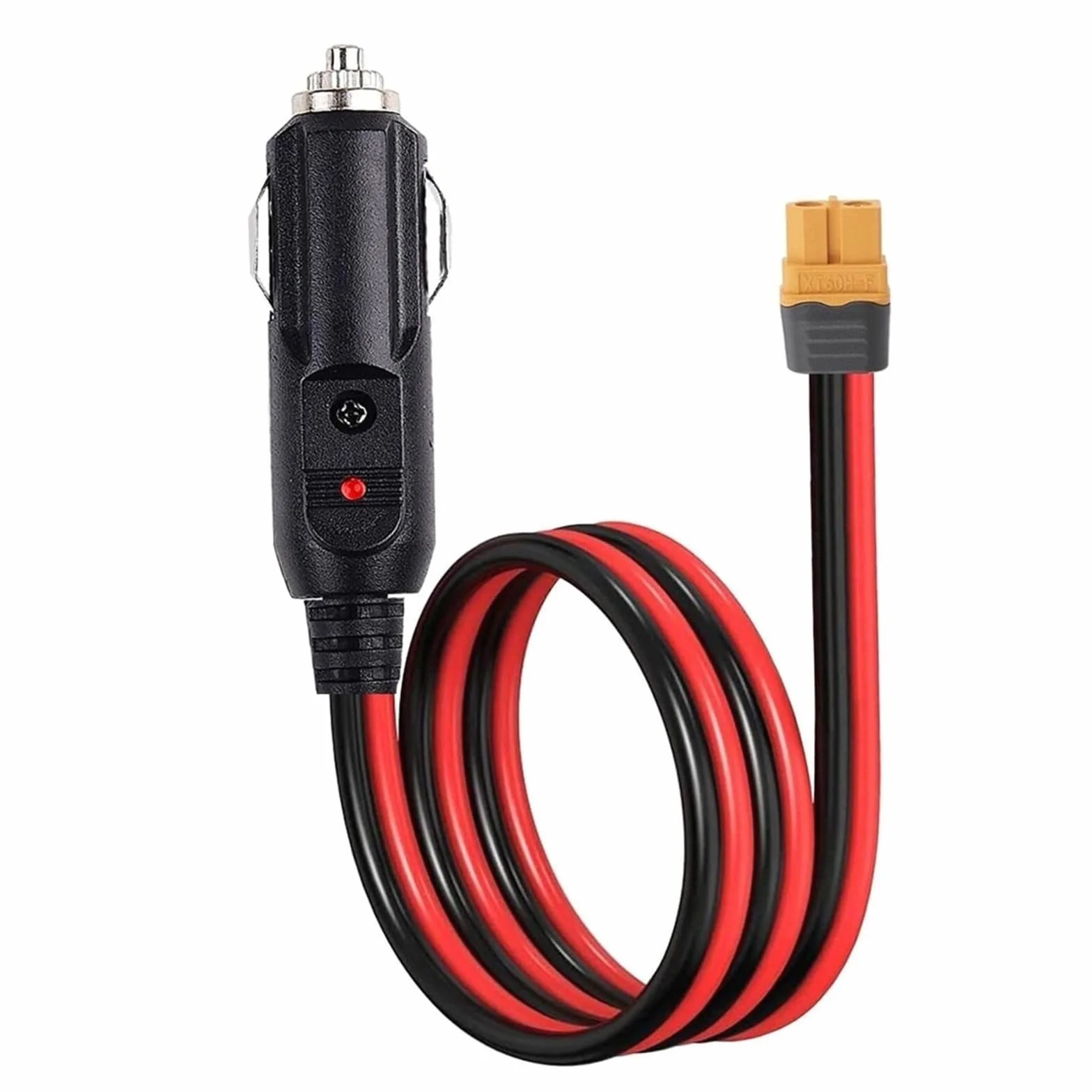 Żeńska wtyczka gniazda zapalniczki 12 V 24 V, kabel do ładowania, 14 AWG, wytrzymałe złącze do przenośnej stacji zasilania, akumulatora, samochodu, łodzi, furgonetki, 3 m