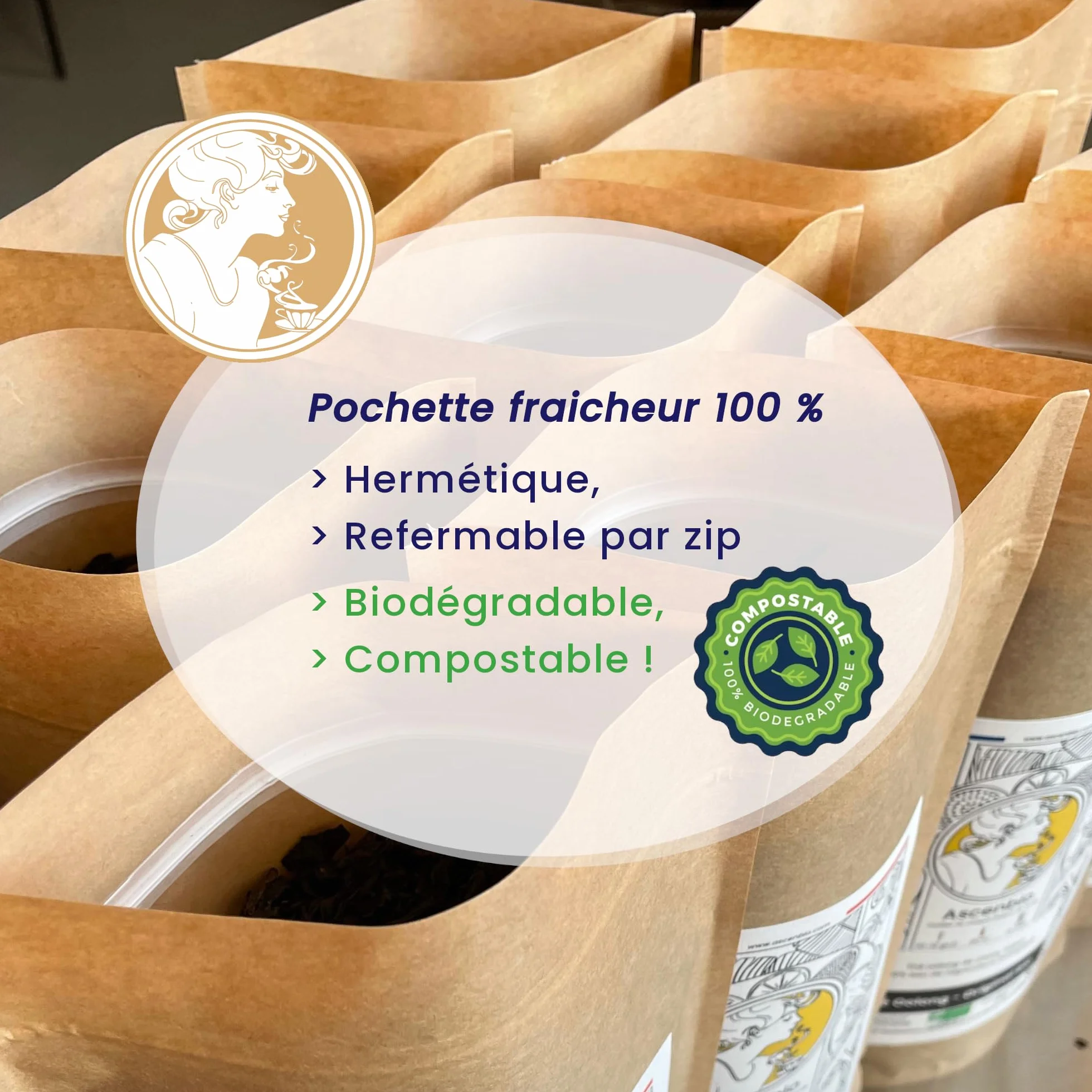 Ascenbio - Przyprawa - organiczny czarny pieprz - 100 g - przygotowany i zapakowany we Francji - opakowanie biodegradowalne