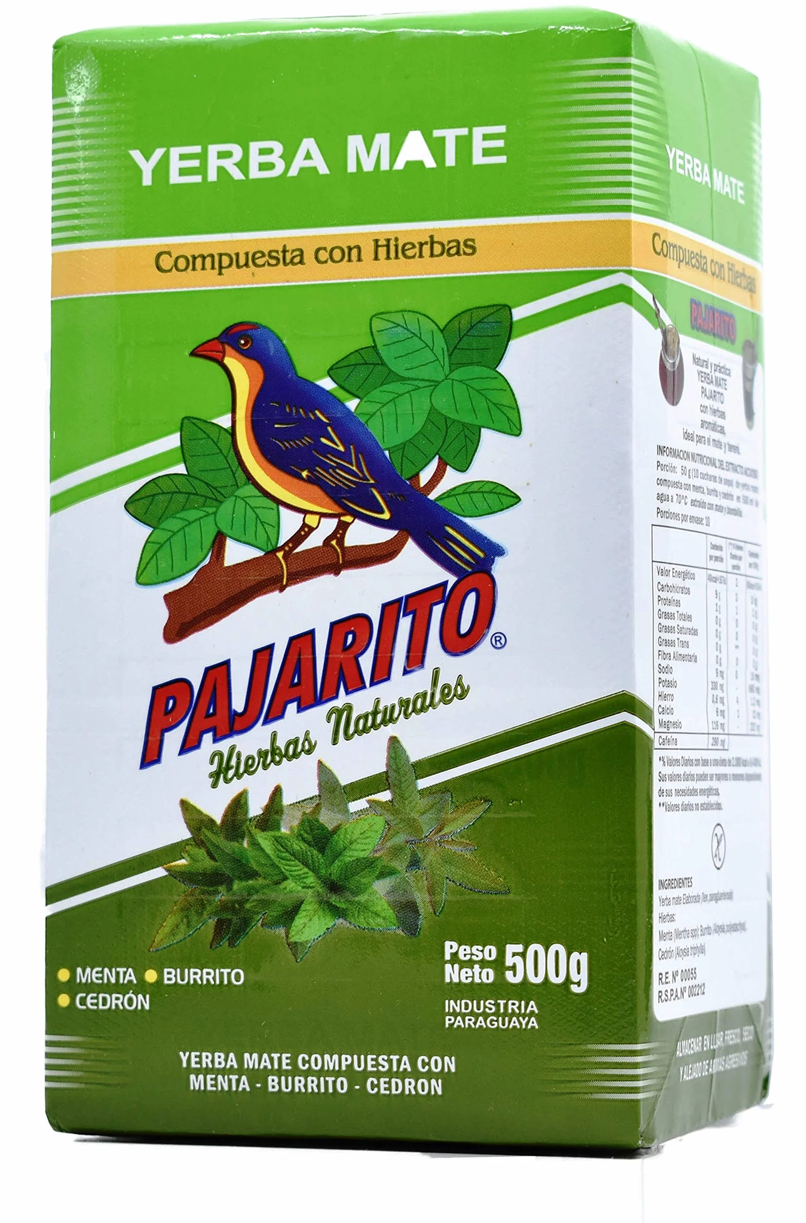 Yerba Mate Composite Pajarito Base 500gr