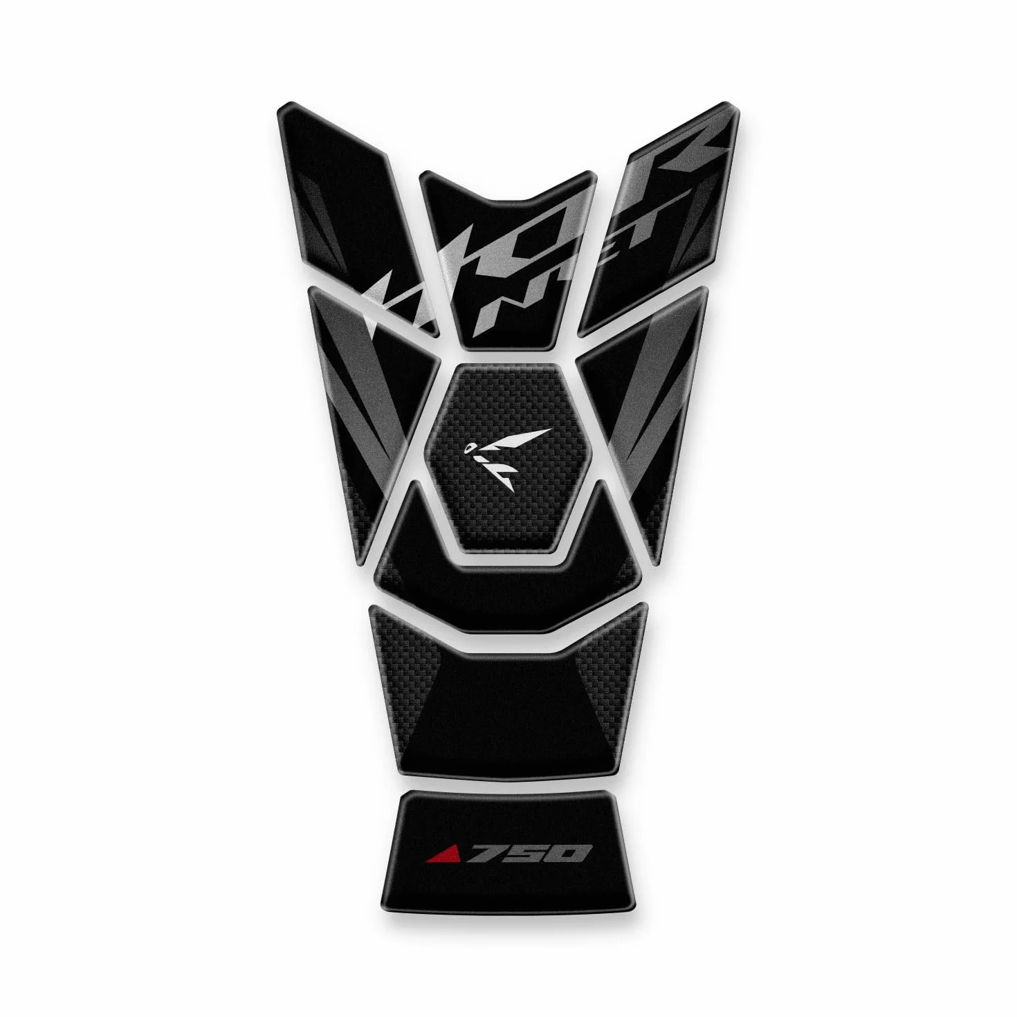 Podkładka na zbiornik z żywicy 3D Honda CB750 Hornet 2025 ballistic czarny metalik GP-6012
