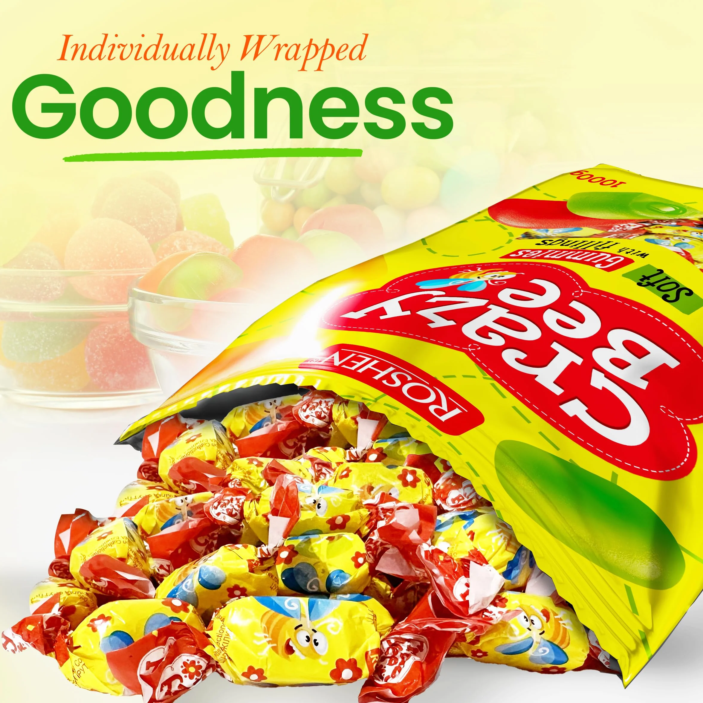 ROSHEN Cukierki Crazy Bee owocowe galaretki 1kg