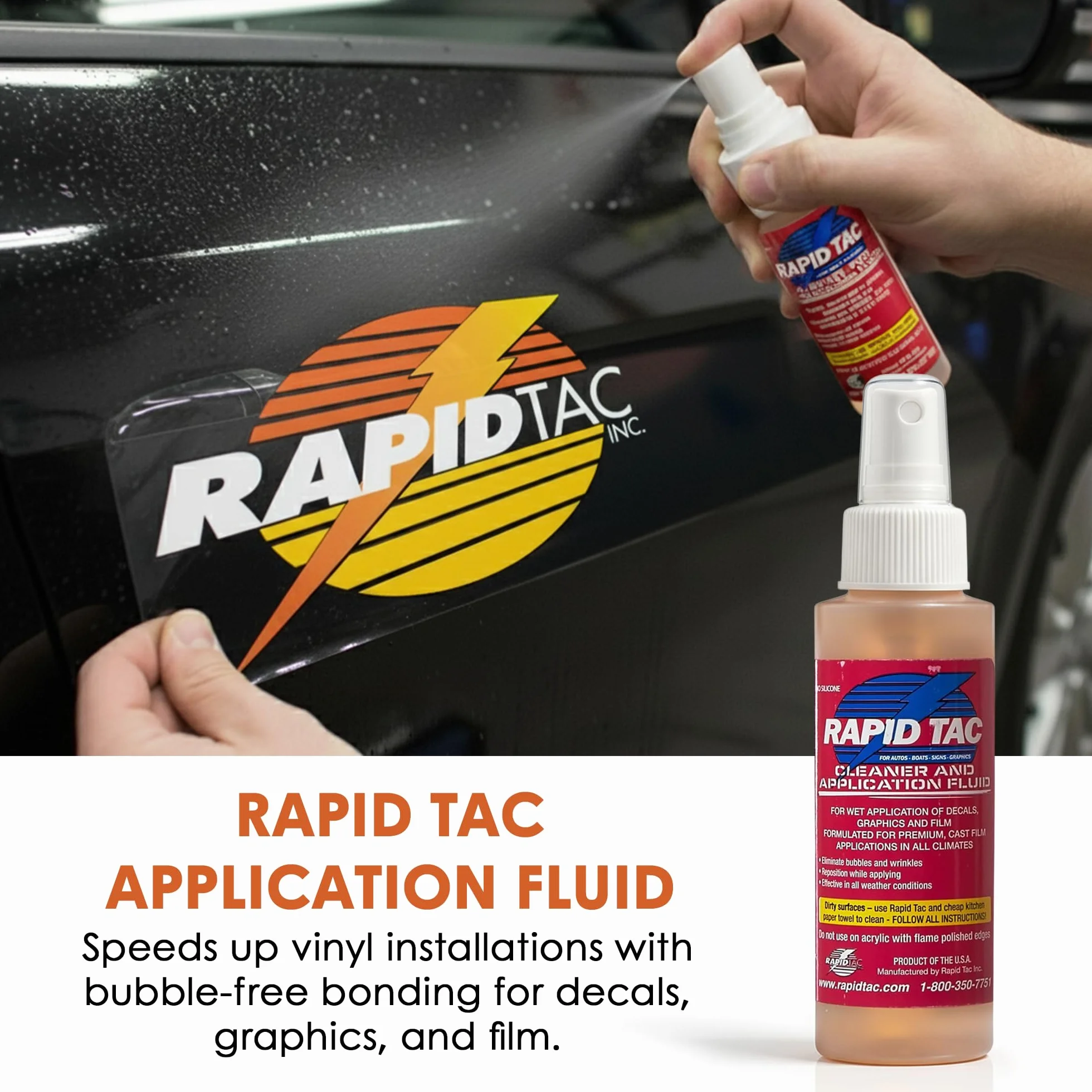 RAPID TAC Płyn aplikacyjny do okładów winylowych Naklejki Naklejki 113.4 g Sprayer firmy RapidTac