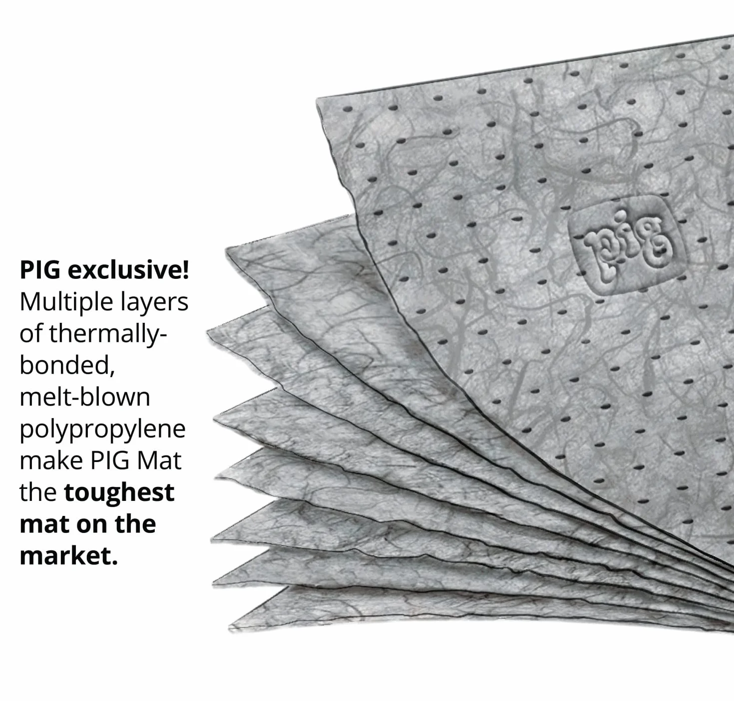 New Pig mat141 Pig uniwersalna mat, chłonność 37,1 l, długość 46 m x szerokość 38 cm, 1 rolka/pudełko, kolor szary