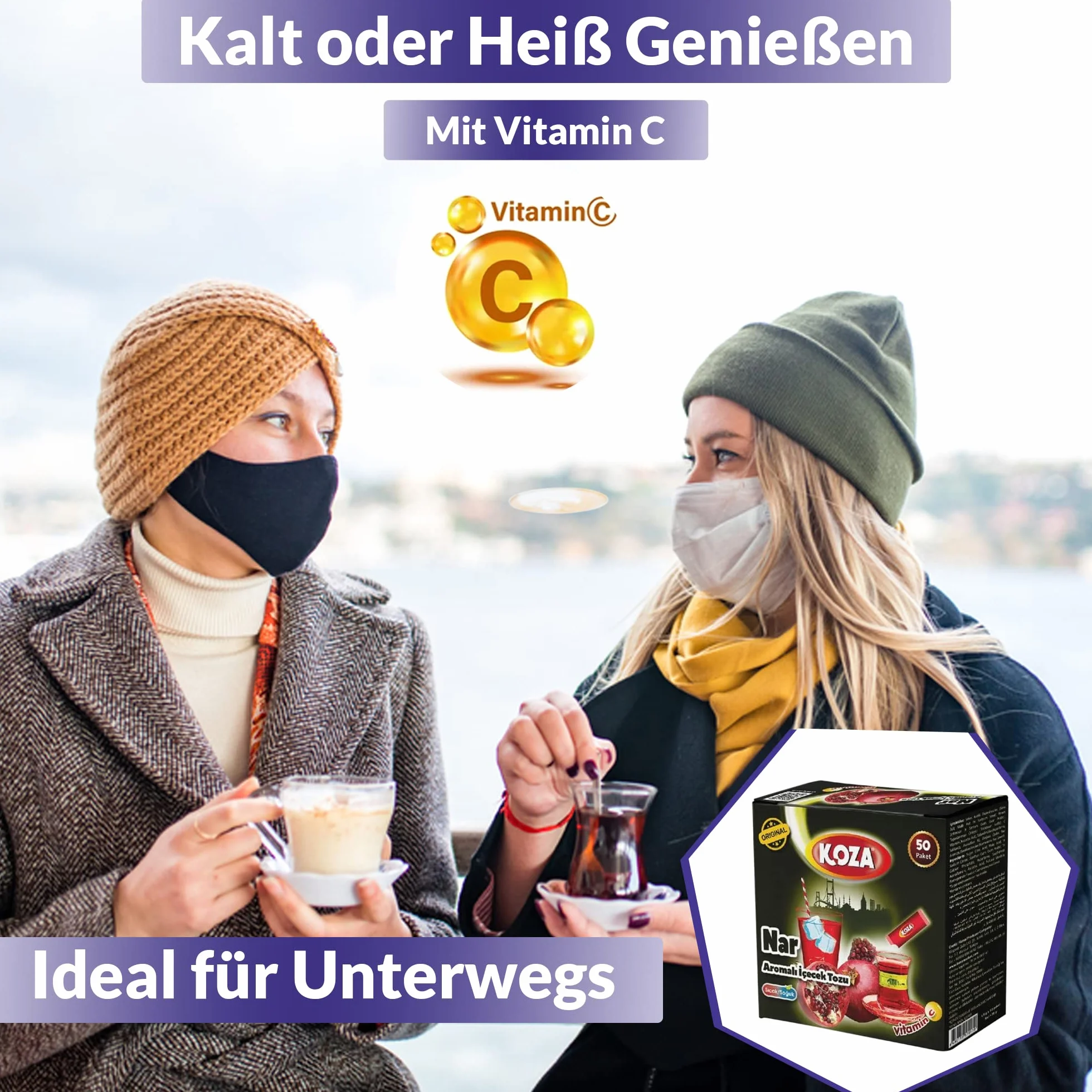 KOZA Granat Instant Proszek do Napoju Stick 50 sztuk Turecki Herbat Ice Tea