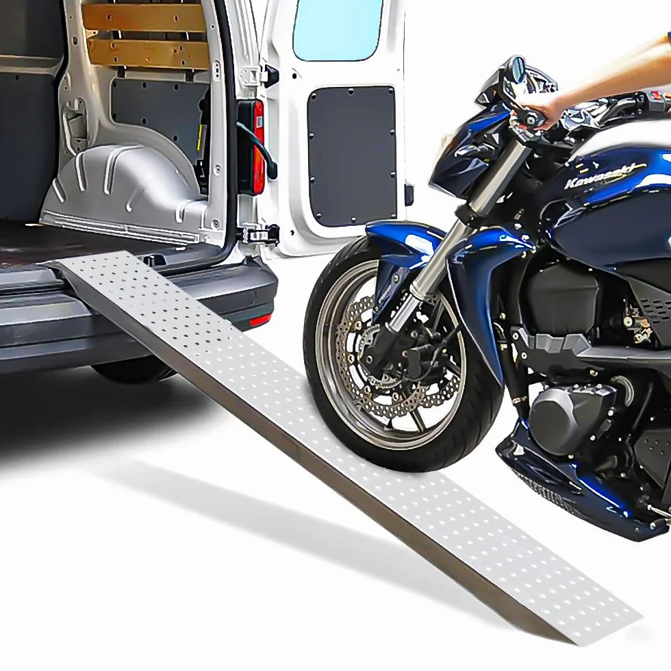 UISEBRT 2 sztuki rampa najazdowa do 400 kg – rampa załadunkowa ze stali ocynkowanej, 135 cm, szyna załadunkowa, antypoślizgowa, rampa do przyczepy do samochodu, motocykla, przyczepy, kosiarki – 135 cm