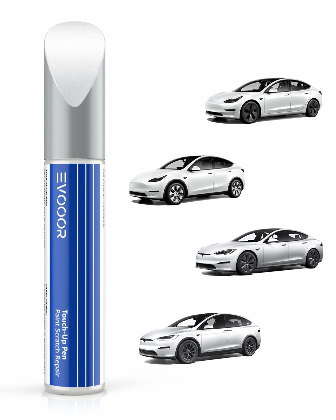 Tesla Farba do poprawek - naprawa zarysowań DIY z farbą dopasowaną do koloru dla Model 3/Y/S/X Pearl White (PPSW)