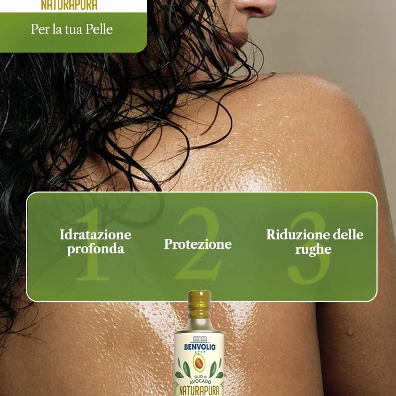 BENVOLIO Odorowany Olej z Awokado Naturapura 500 ml Do Sałatek Gotowania Smażenia Wysoki Punkt Dymienia