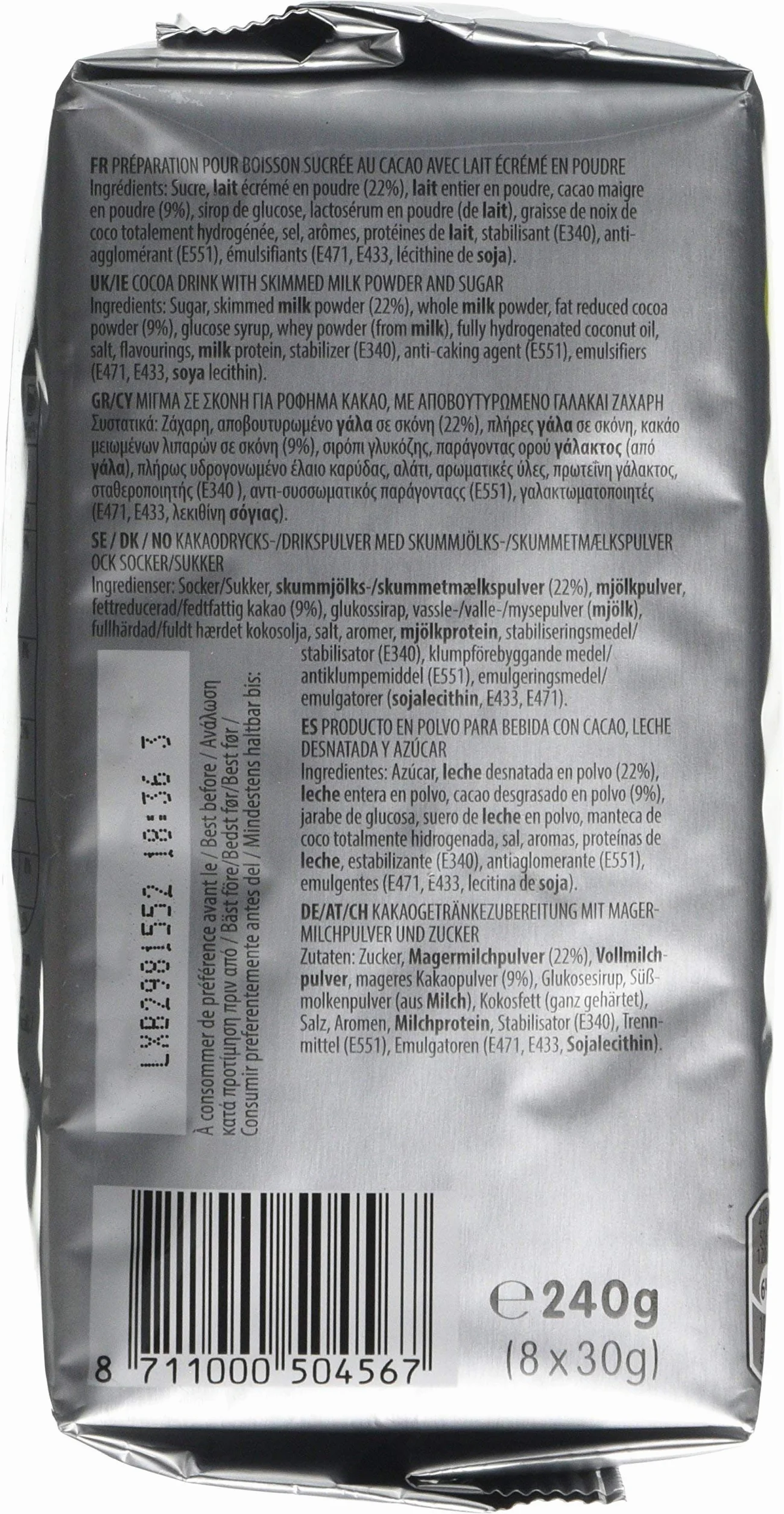 Tassimo Cadbury kakao, kakao, czekolada, kapsułka, 8 T-Discs / porcje
