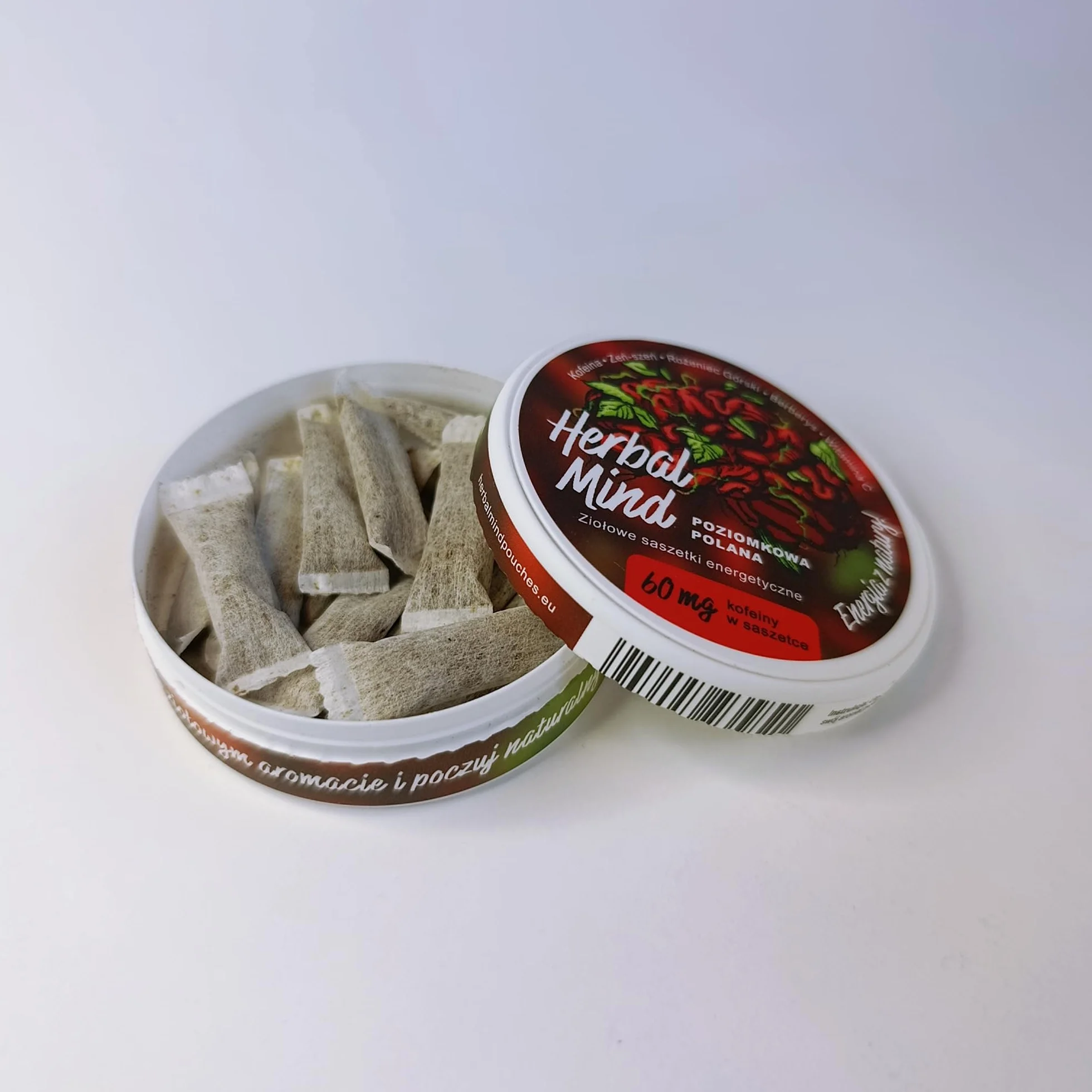 HerbalMind Ziołowe Saszetki Energetyczne 60 mg Kofeiny 20 szt. Bez Nikotyny