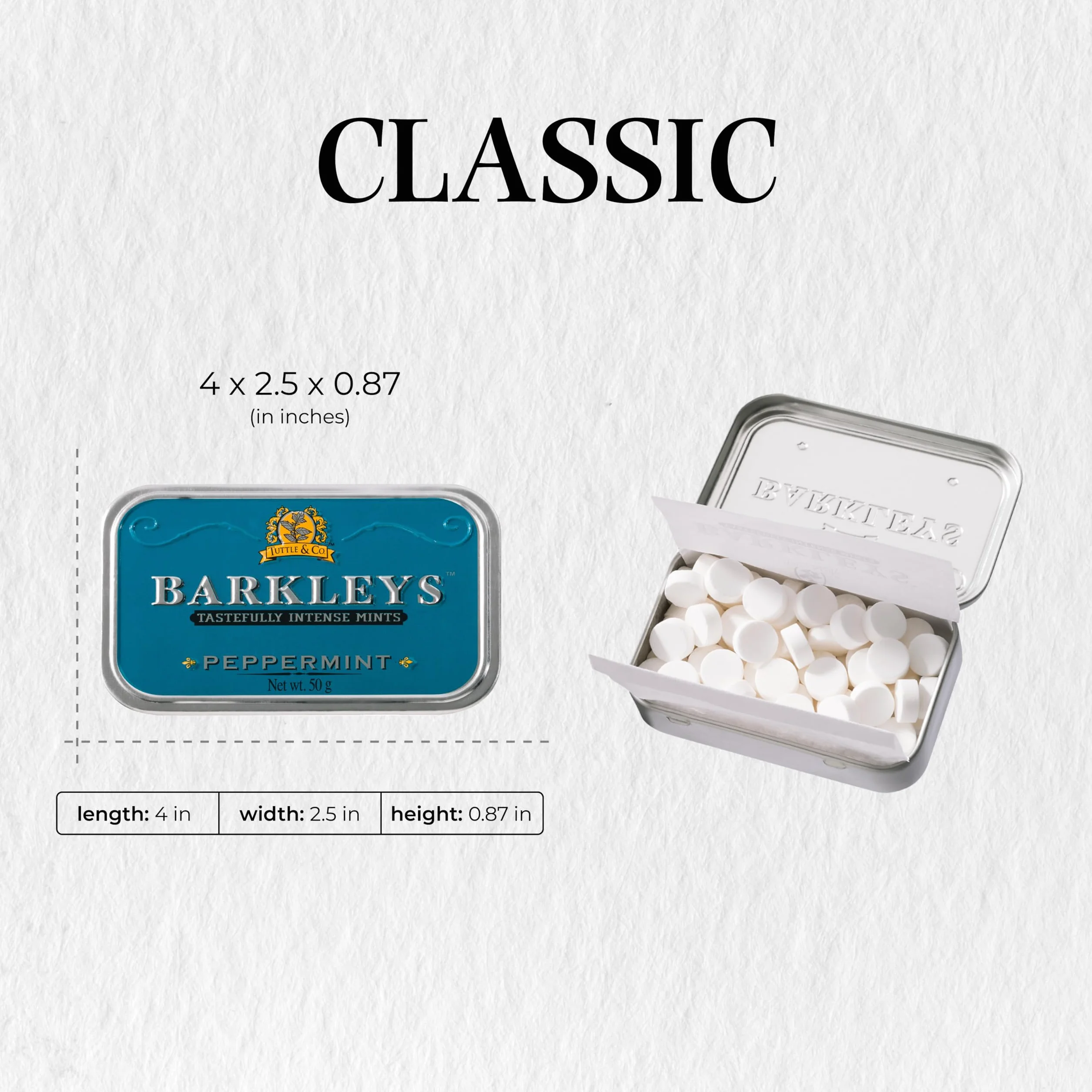 Barkleys Classic Mints - mięta pieprzowa, 6 tusz, 6 sztuk (6 x 50 g)