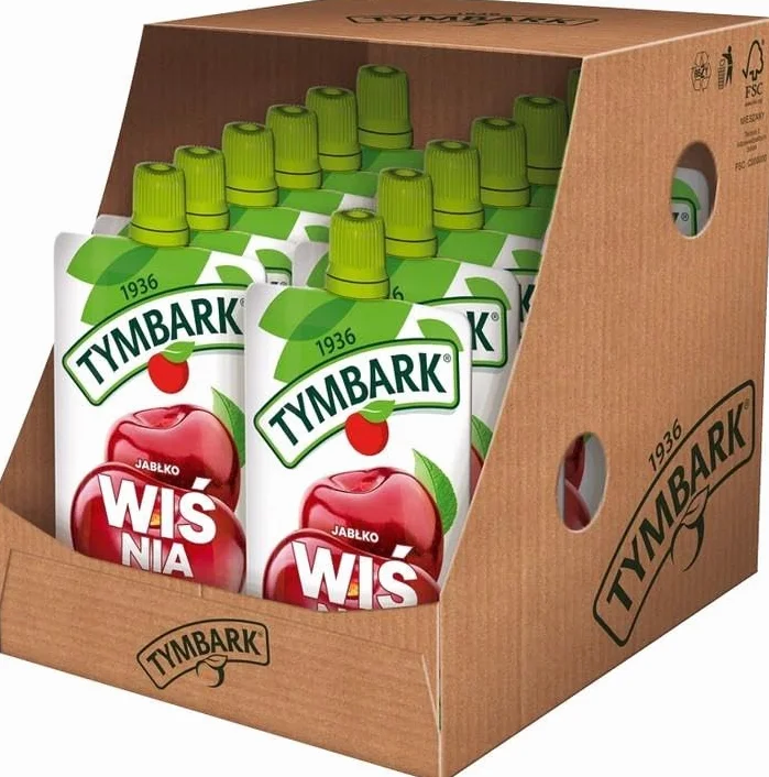 Tymbark Mus Owocowy Jabłko-Wiśnia-Banan 12 x 120g Saszetka