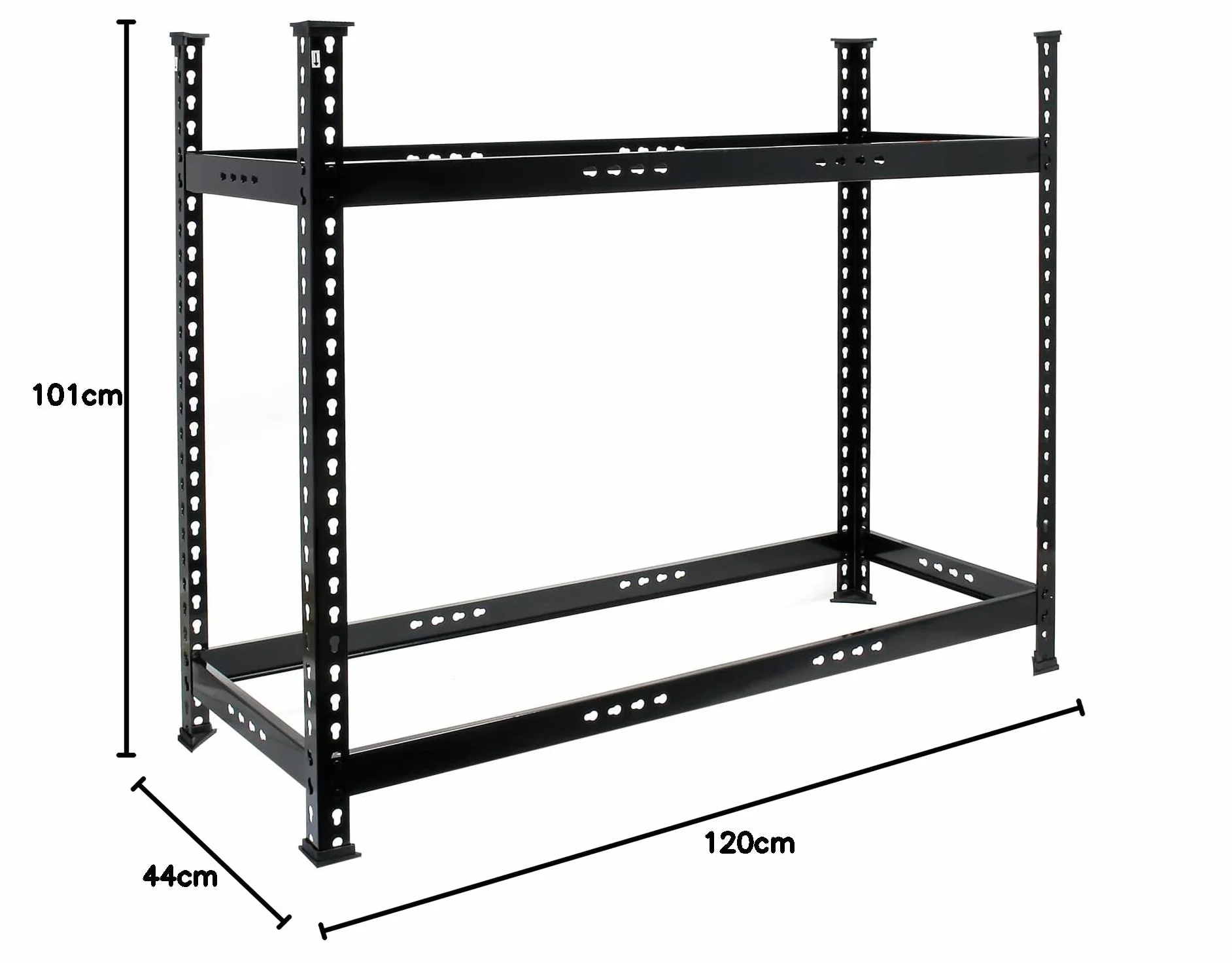 Wiltec Regał na opony 2 poziomowy 150 kg 120 x 44 x 101 cm