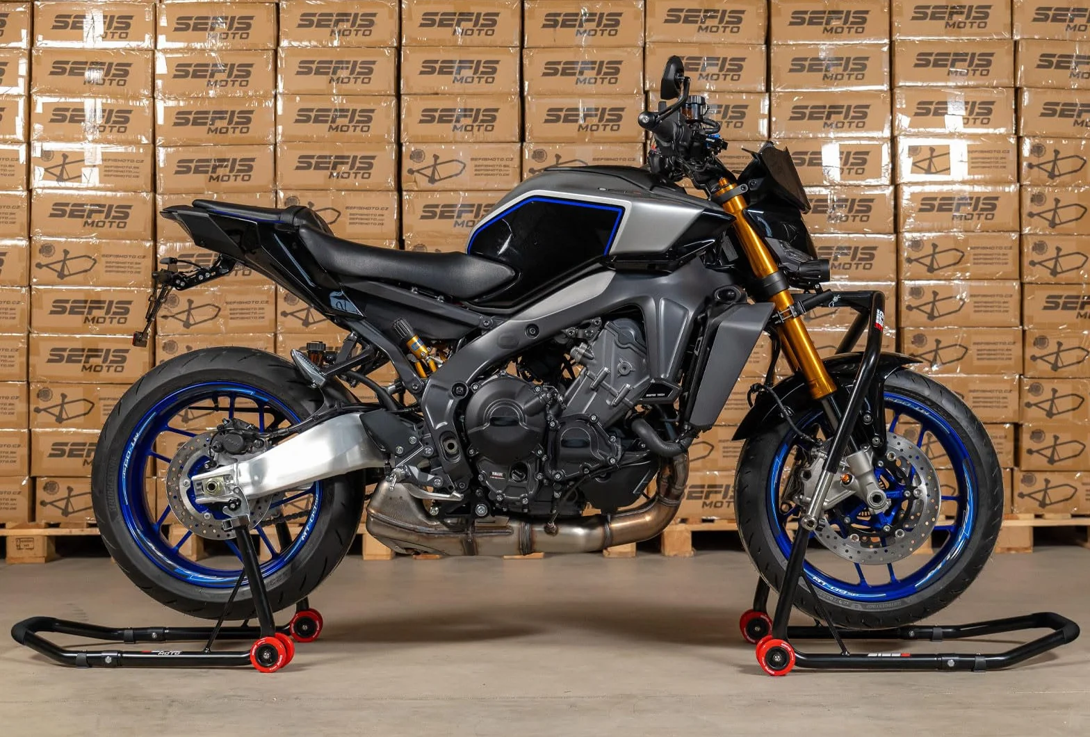 SEFIS D18 stojak na motocykl, zestaw przedniego koła, podnośnik do motocykla, stojak serwisowy, stojak do montażu przedniego motocykla, stojak na motocykl, podnoszona głowica kierownicy