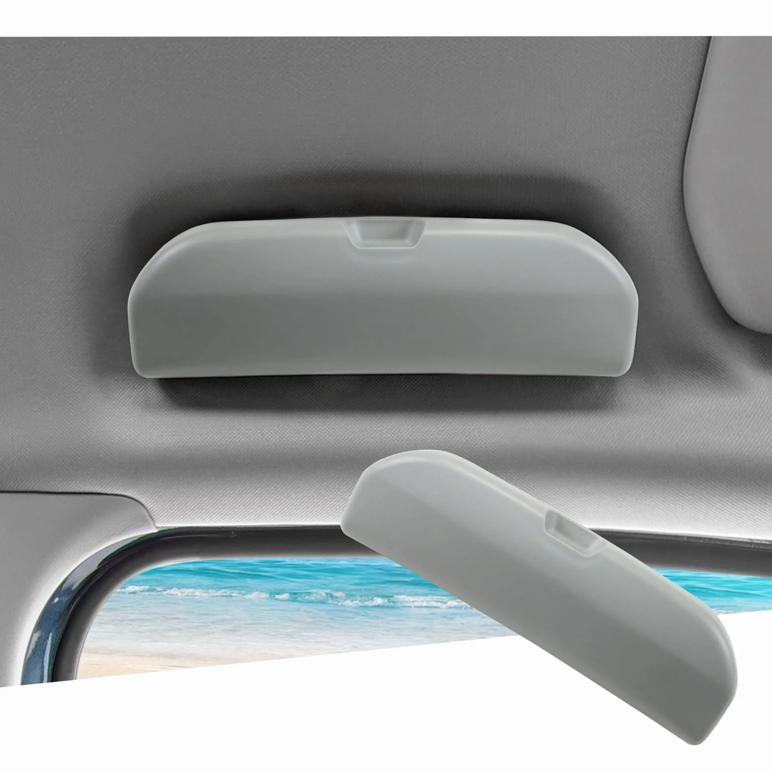 GAFAT Kompatybilny z Peugeot 3008 5008 2016-2023 2024 Etui na Okulary Samochodowe, 3008 GT 2024 Organizer do przechowywania, 3008 Akcesoria [Oryginalny OEM](Szary)