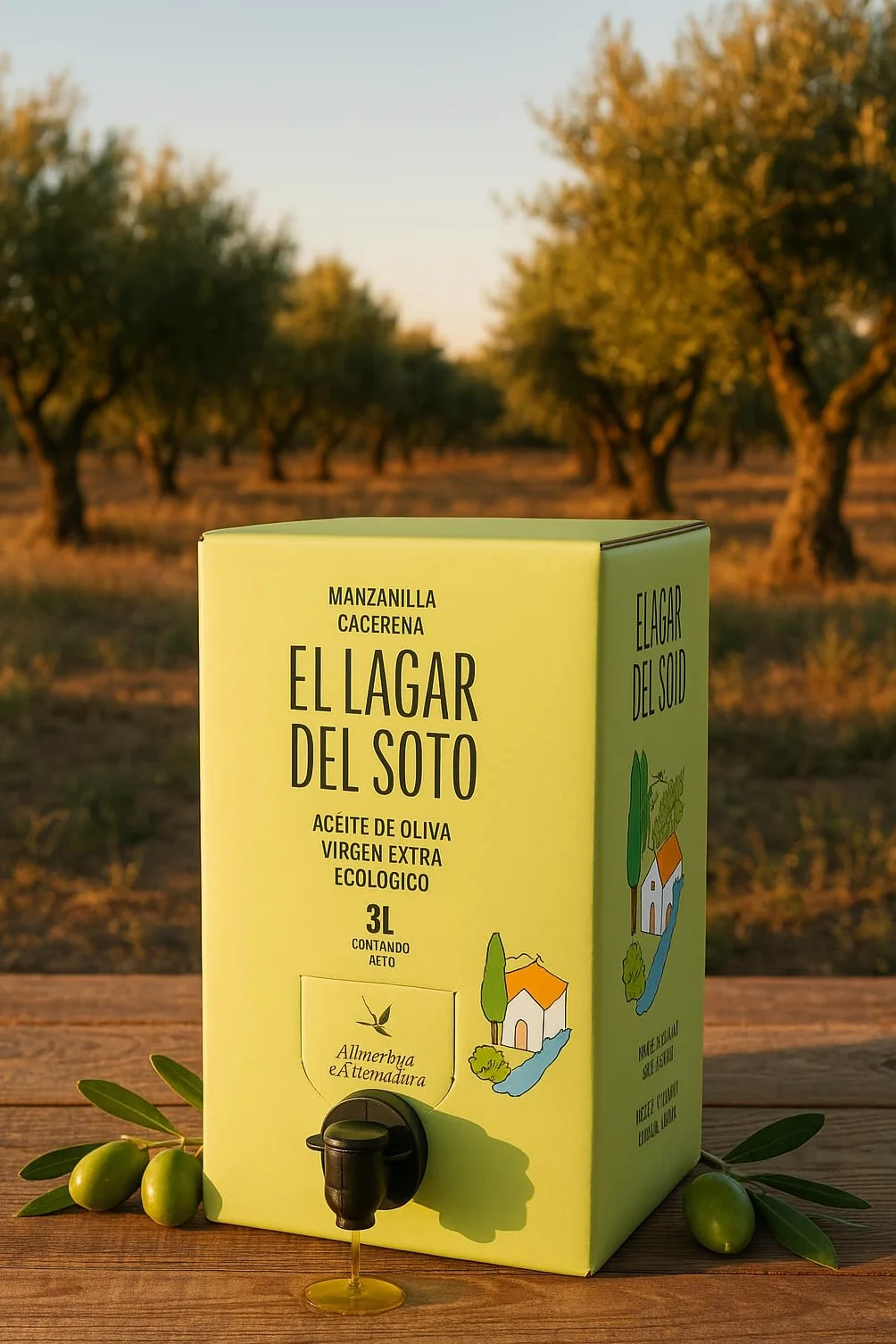 Organiczna oliwa z oliwek Extra Virgin 3 L pierwsza ekstrakcja na zimno Złoty Medal Ecotrama 2022 EVOO