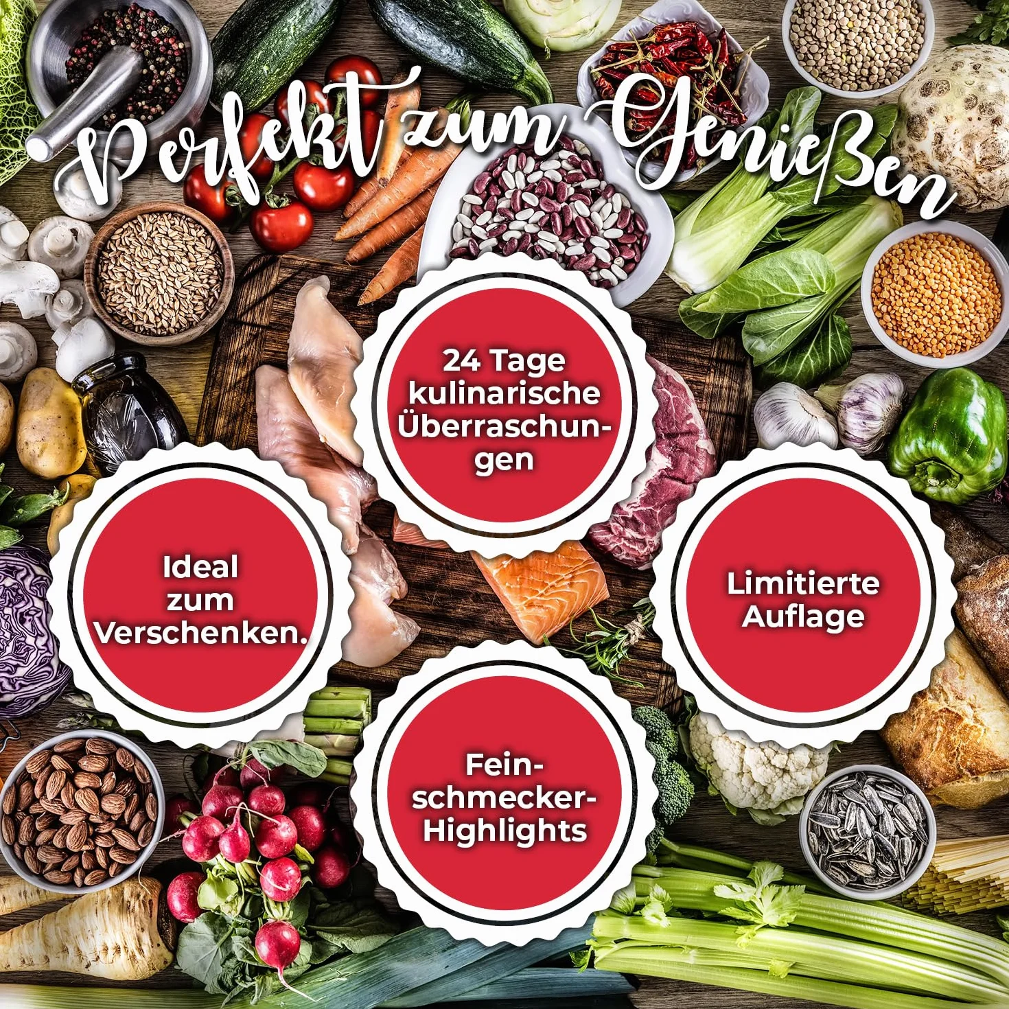 GreatVita kalendarz adwentowy z jedzeniem 24 fitness niespodzianki zdrowe przekąski superfoody