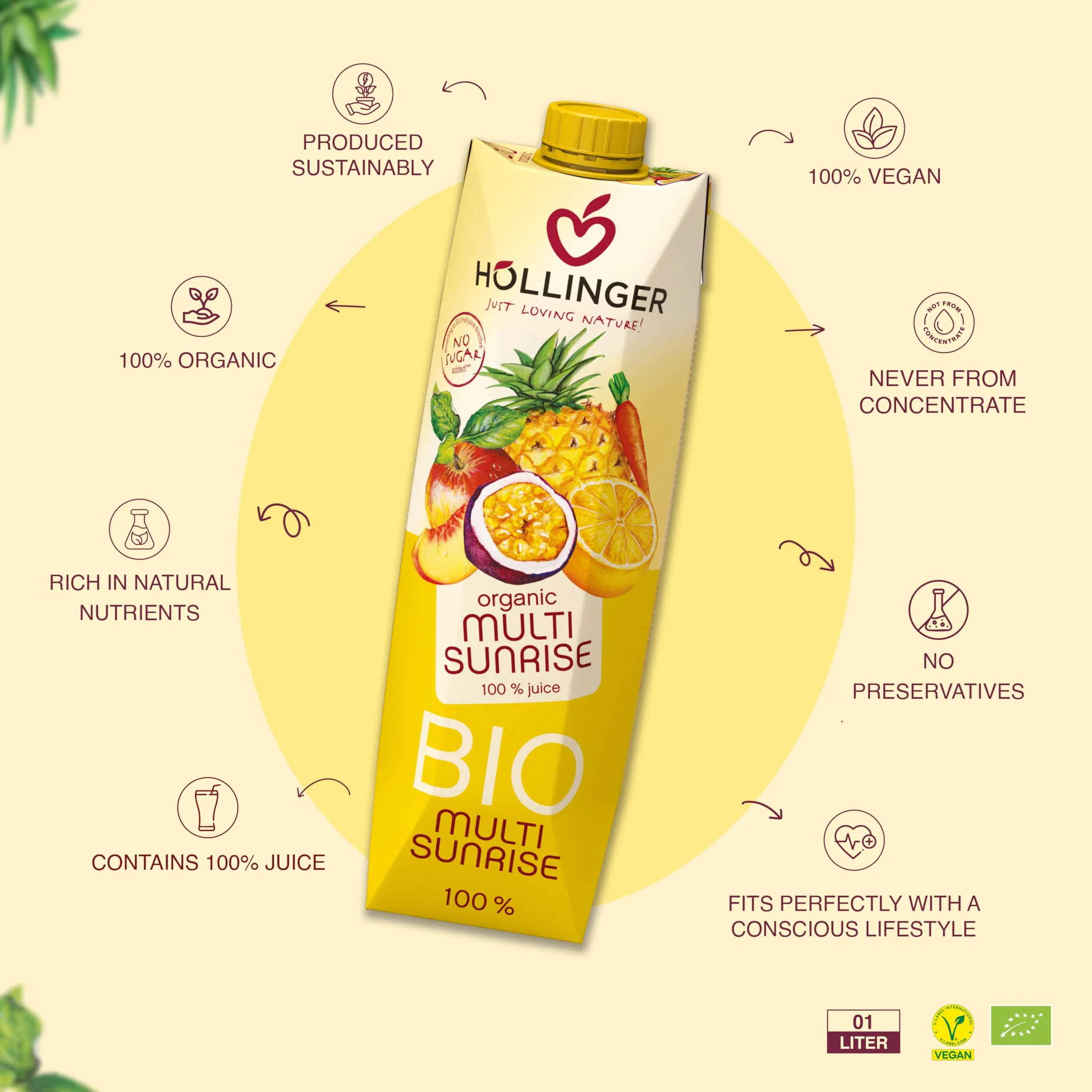 Höllinger BIO Multi Sunrise 1000ml vegan