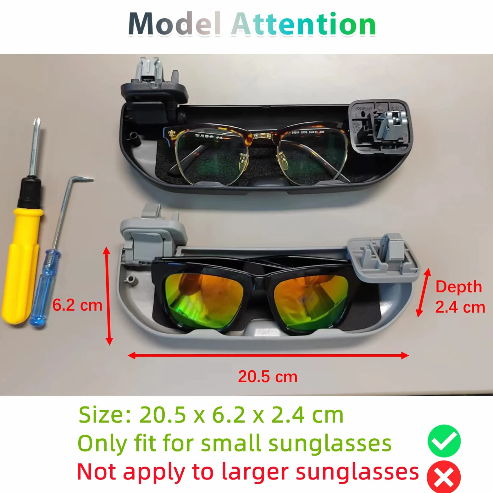 GAFAT Kompatybilny z Peugeot 3008 5008 2016-2023 2024 Etui na Okulary Samochodowe, 3008 GT 2024 Organizer do przechowywania, 3008 Akcesoria [Oryginalny OEM](Szary)