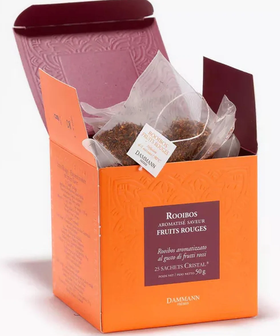Dammann Teas Red Fruit Rooibos 25 kryształowych torebek na herbatę
