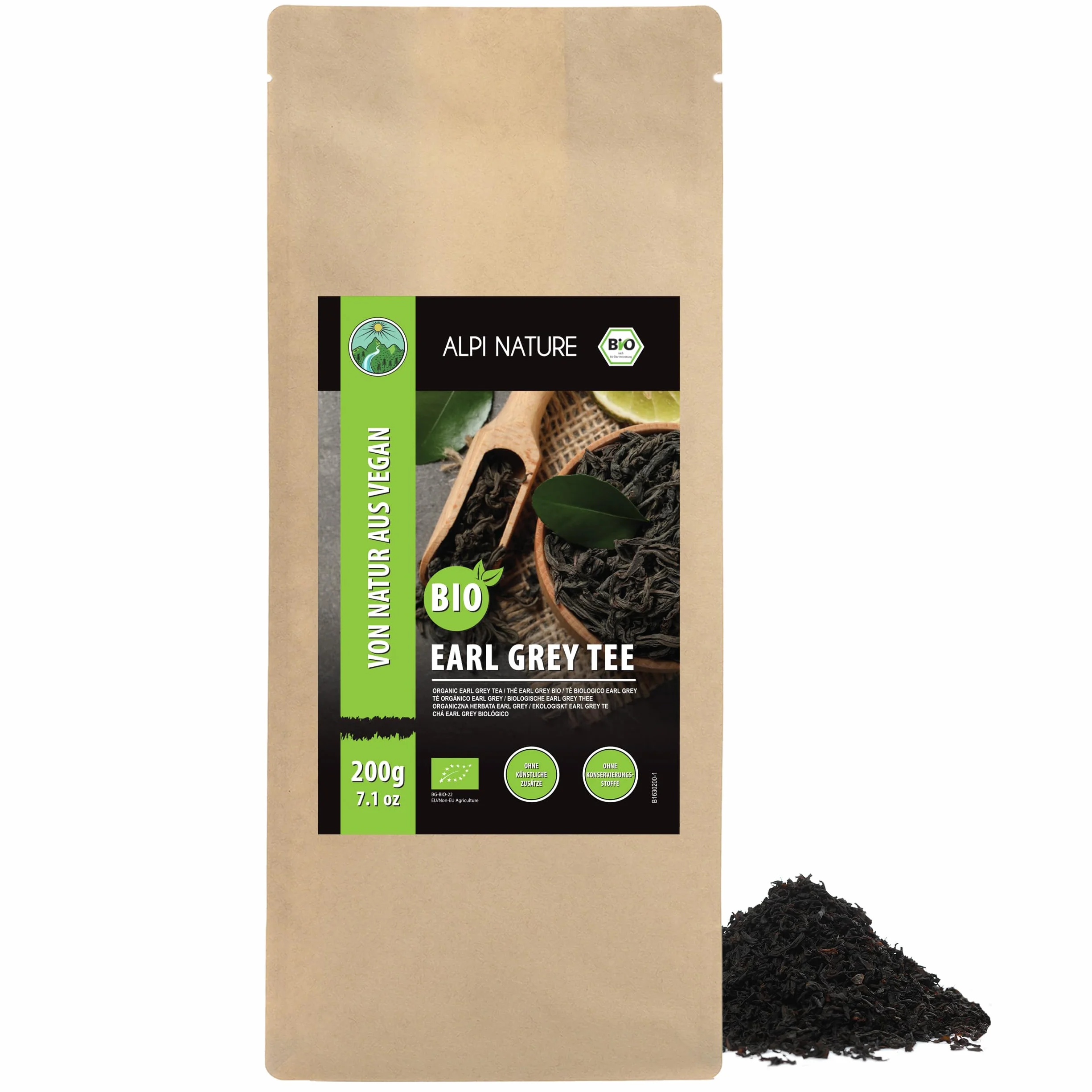 Ekologiczna Herbata Earl Grey 200g Czarna z Olejkiem Bergamotowym