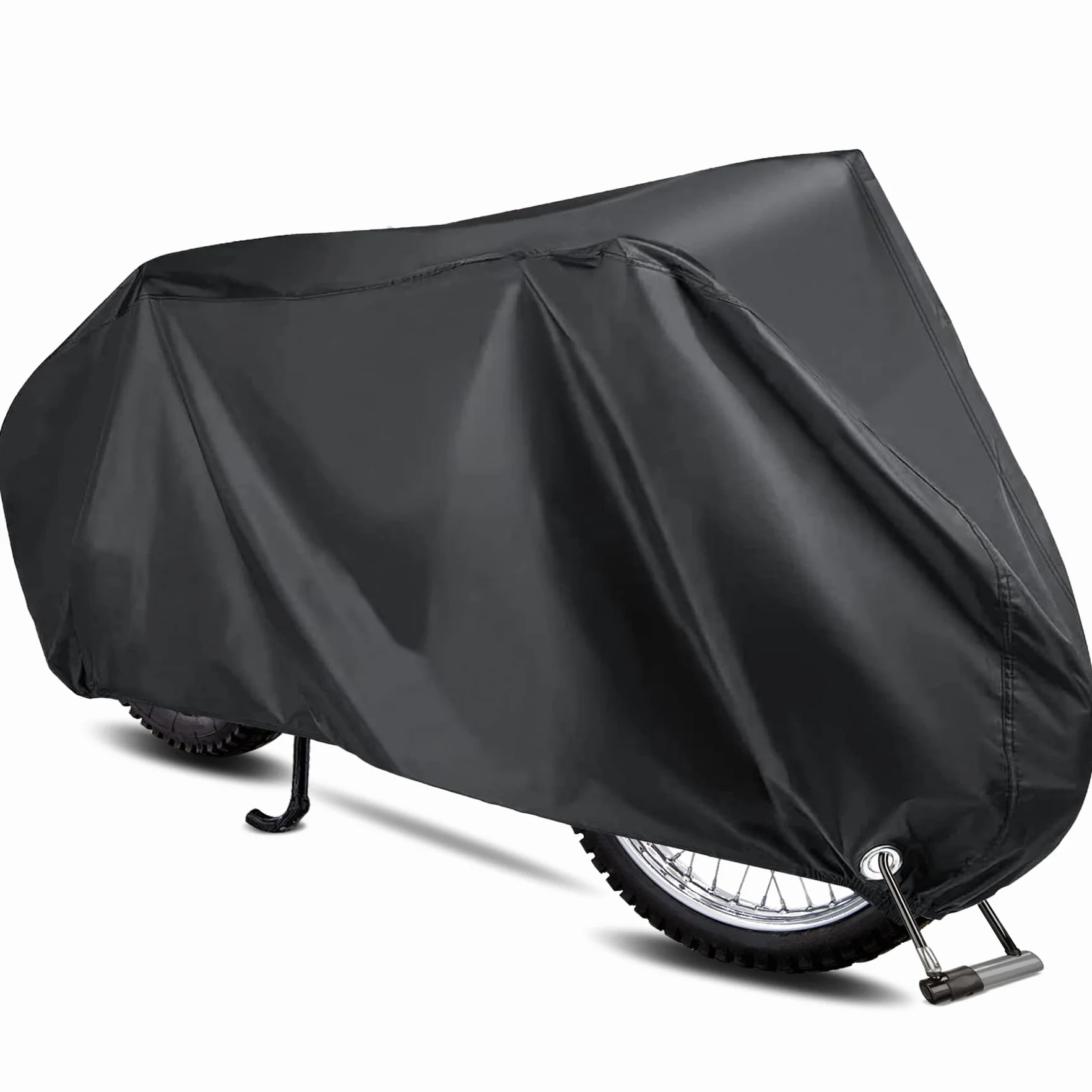 Pokrowiec na motocykl, do użytku na zewnątrz, wodoszczelny, odporny na warunki zimowe, plandeka na rower, motocykl, garaż, odporna na promieniowanie UV, 200 x 70 x 110 cm