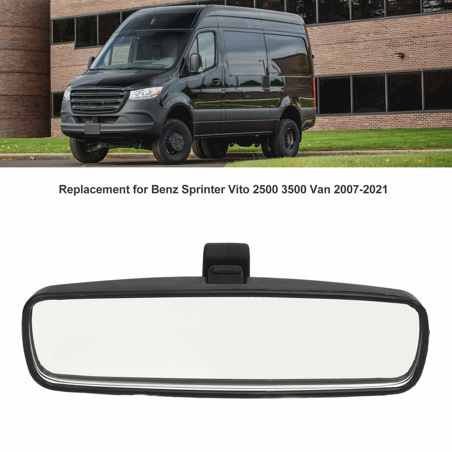 Lusterko Wewnętrzne Samochodu, Wewnętrzne Lusterko Wsteczne Samochodu 9018100017 Wymiana Szkła Wewnętrznego Lusterka Wstecznego dla Sprinter Vito 2500 3500 Van 2007-2021