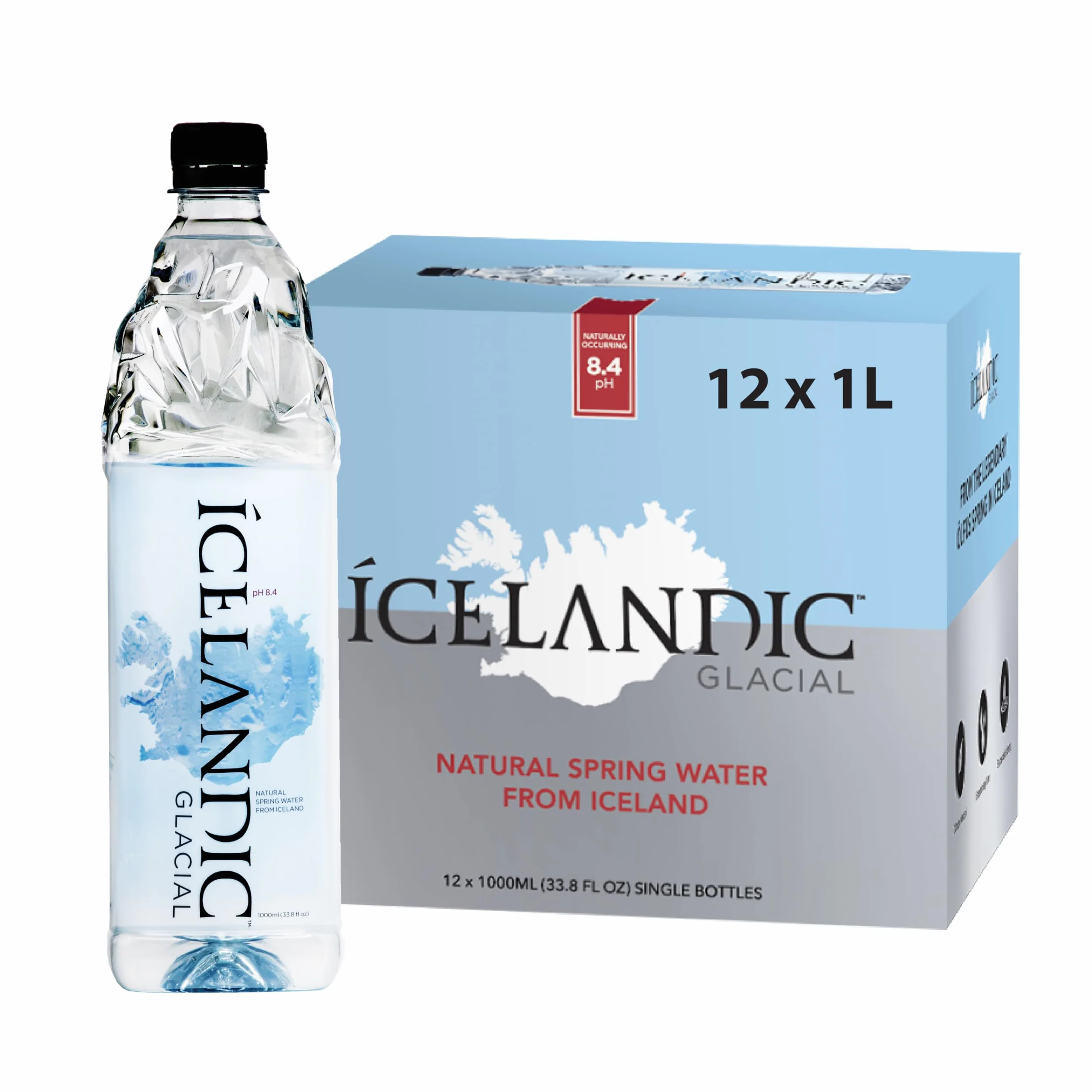 Icelandic Glacial 893919001318 lodowcowa woda płaska Islandia zwierzę domowe 12 x 100 cl