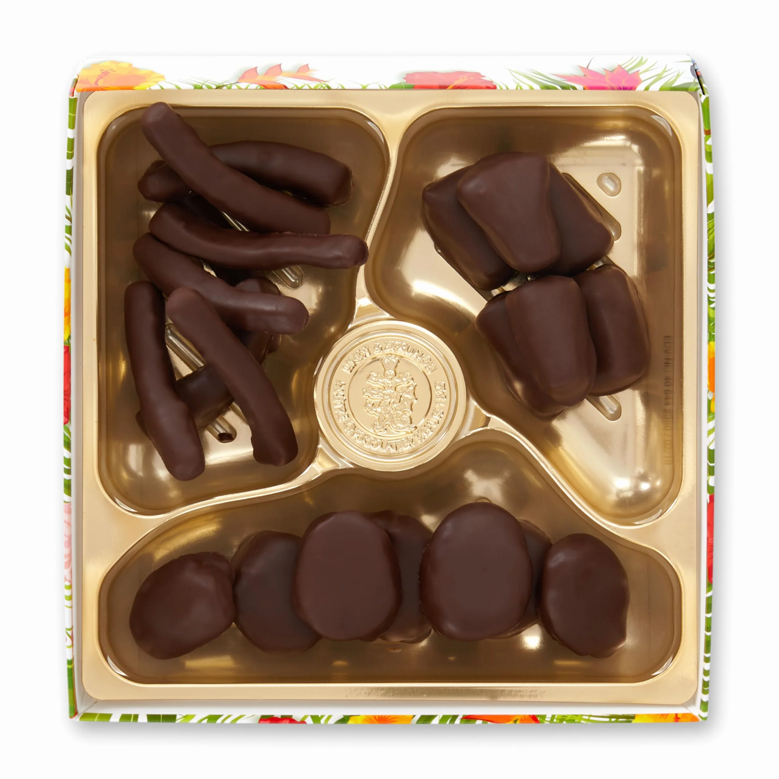 Lindt - Pudełko CHOCO OWOCE Moreela, pomarańczowe, ananas - czarna czekolada, 180g