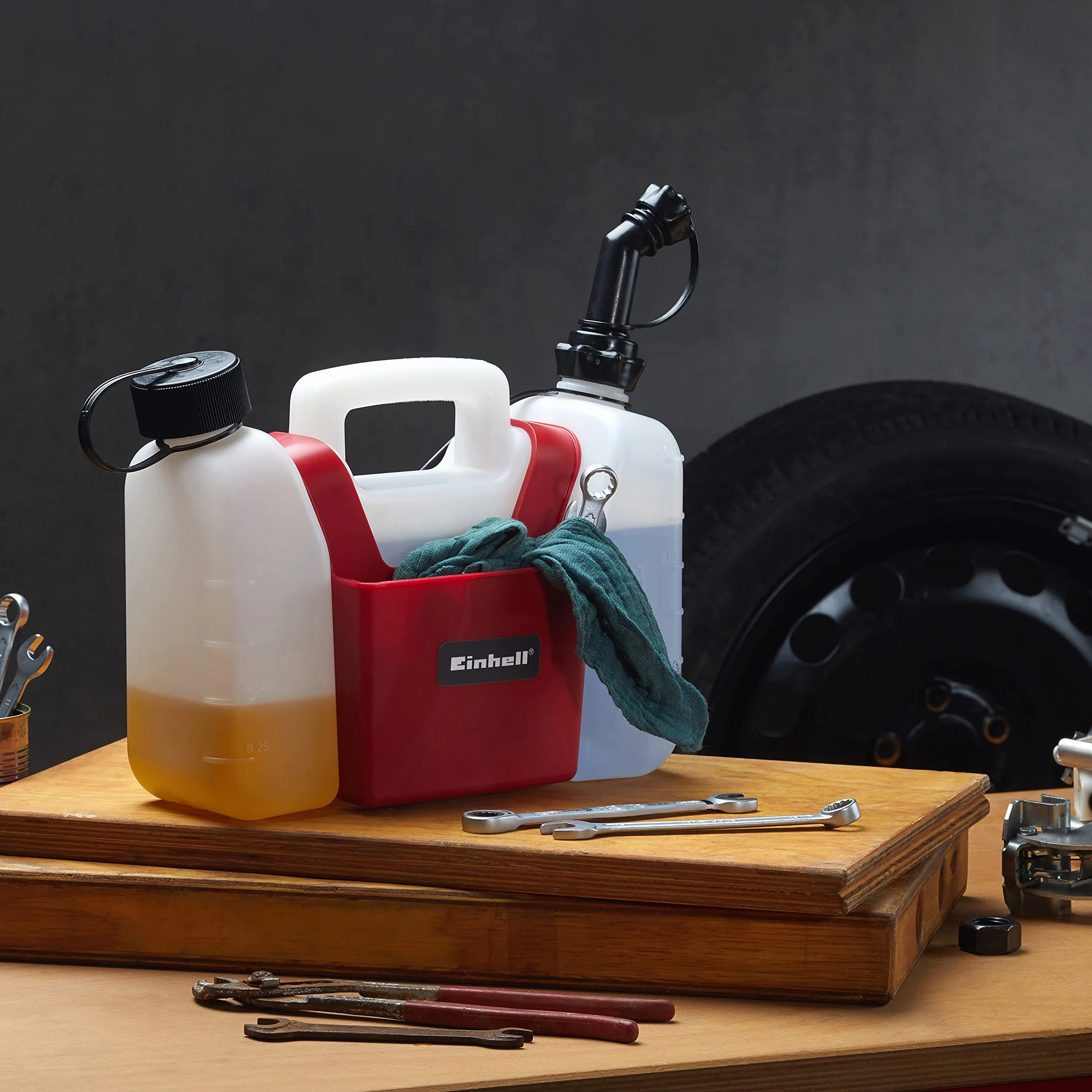 Einhell Kanister kombi zbiornik oleju 1,25 l zbiornik na benzynę 3 l