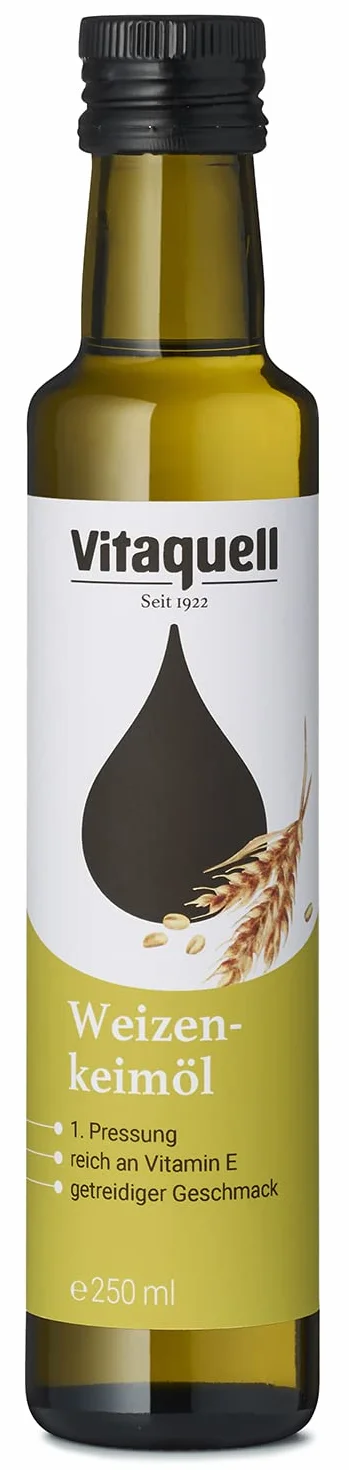 Vitaquell Olej z kiełków pszenicy tłoczony na zimno 250 ml bogaty w witaminę E