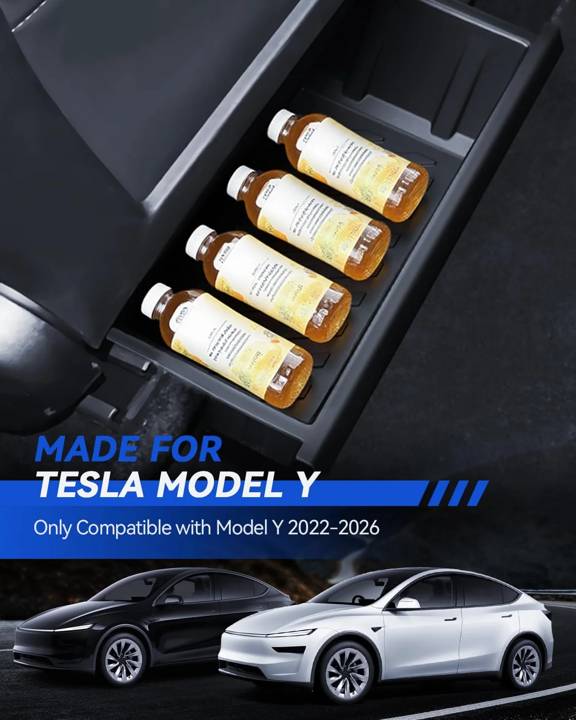 Organizer na siedzenia do Tesla Model Y 2023-2025 pudełko do przechowywania pod siedzeniem przednie siedzenia ukryta komora Tesla Y 2025 Juniper Model Y akcesoria (TPE)