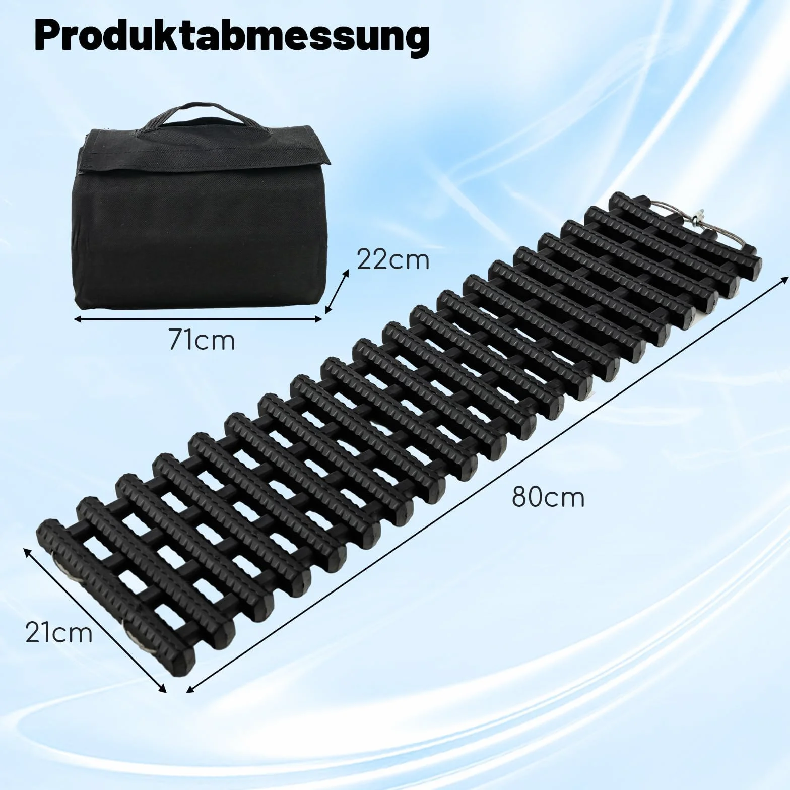 COSTWAY 2 sztuki podkładki pod koła, plakietki do jazdy w piasku, podkładki Traktionsmatte na piasek, śnieg, lód, błoto, tory offroadowe, mata Traktionshilfe z torbą na przyczepę kempingową/samochód