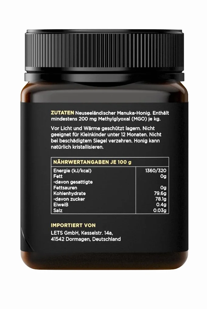 Watson & Son Manuka Honig MGO 200+ | Jakość premium z Nowej Zelandii (250 g)
