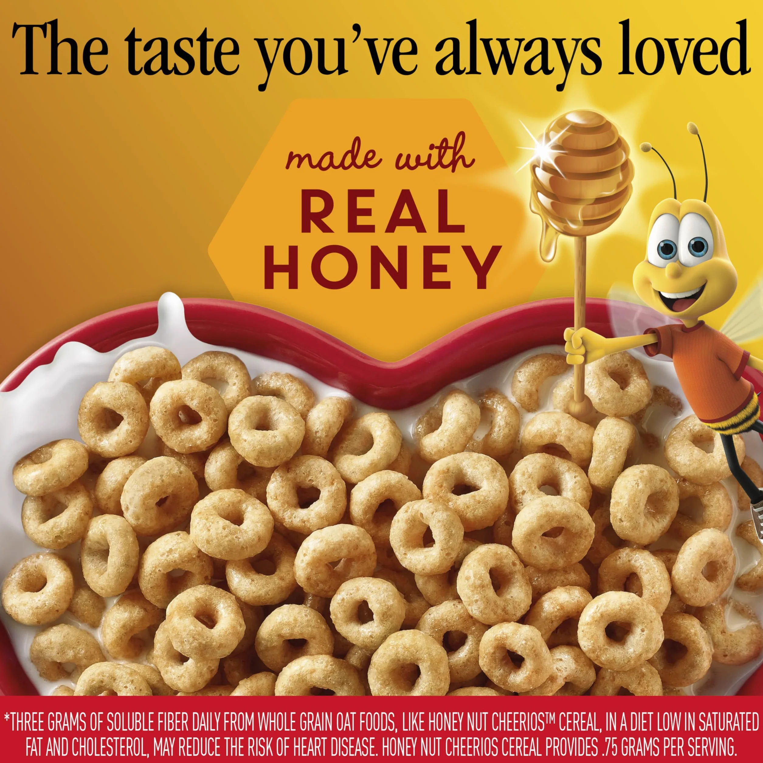 Honey Nut Cheerios Cereal, Limited Edition Happy Heart Shapes, Heart Healthy Cereal With Whole Grain Oats, 10.8 oz