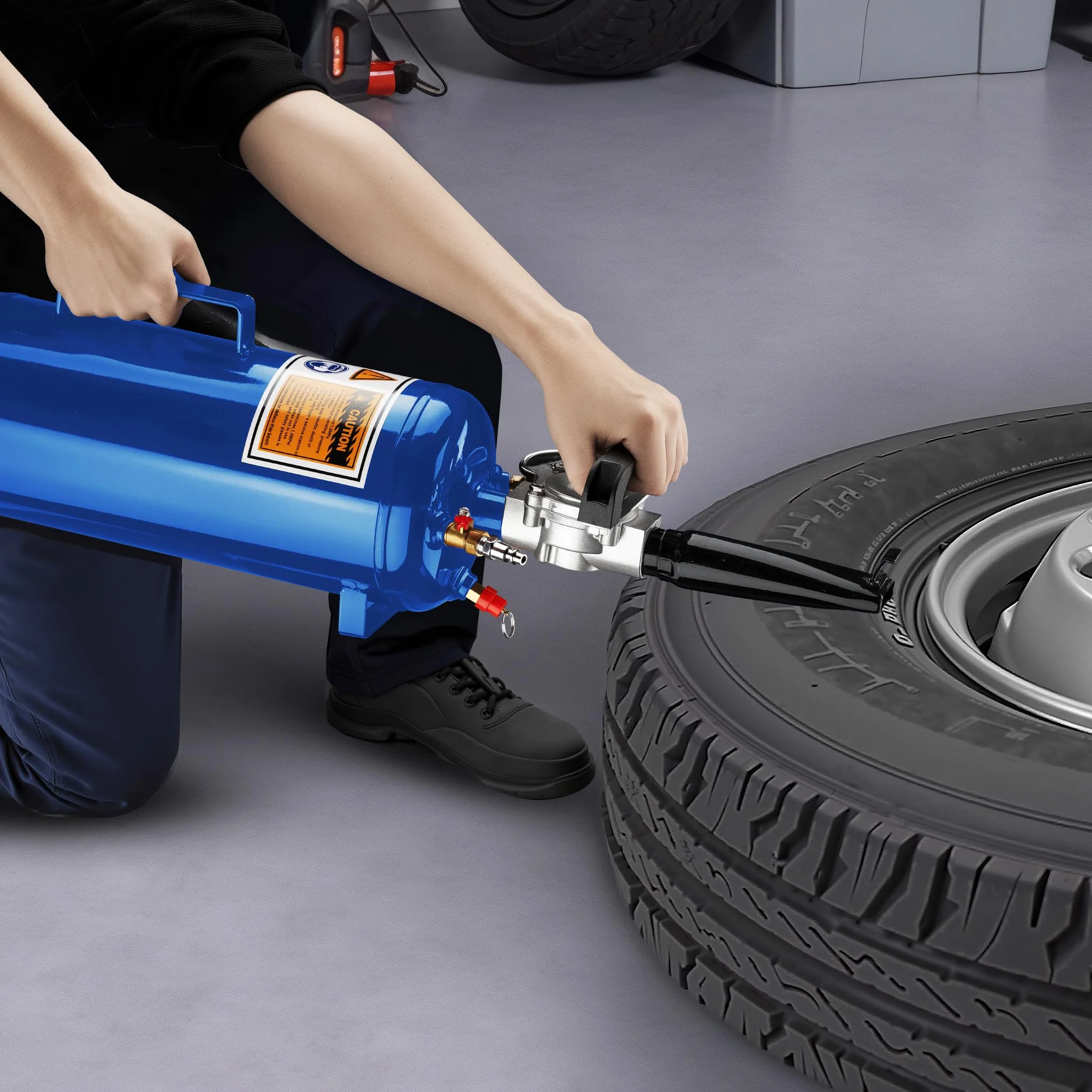 Wiltec Inflator do opon 6-8 bar 7 l pistolet do pompowania przenośny